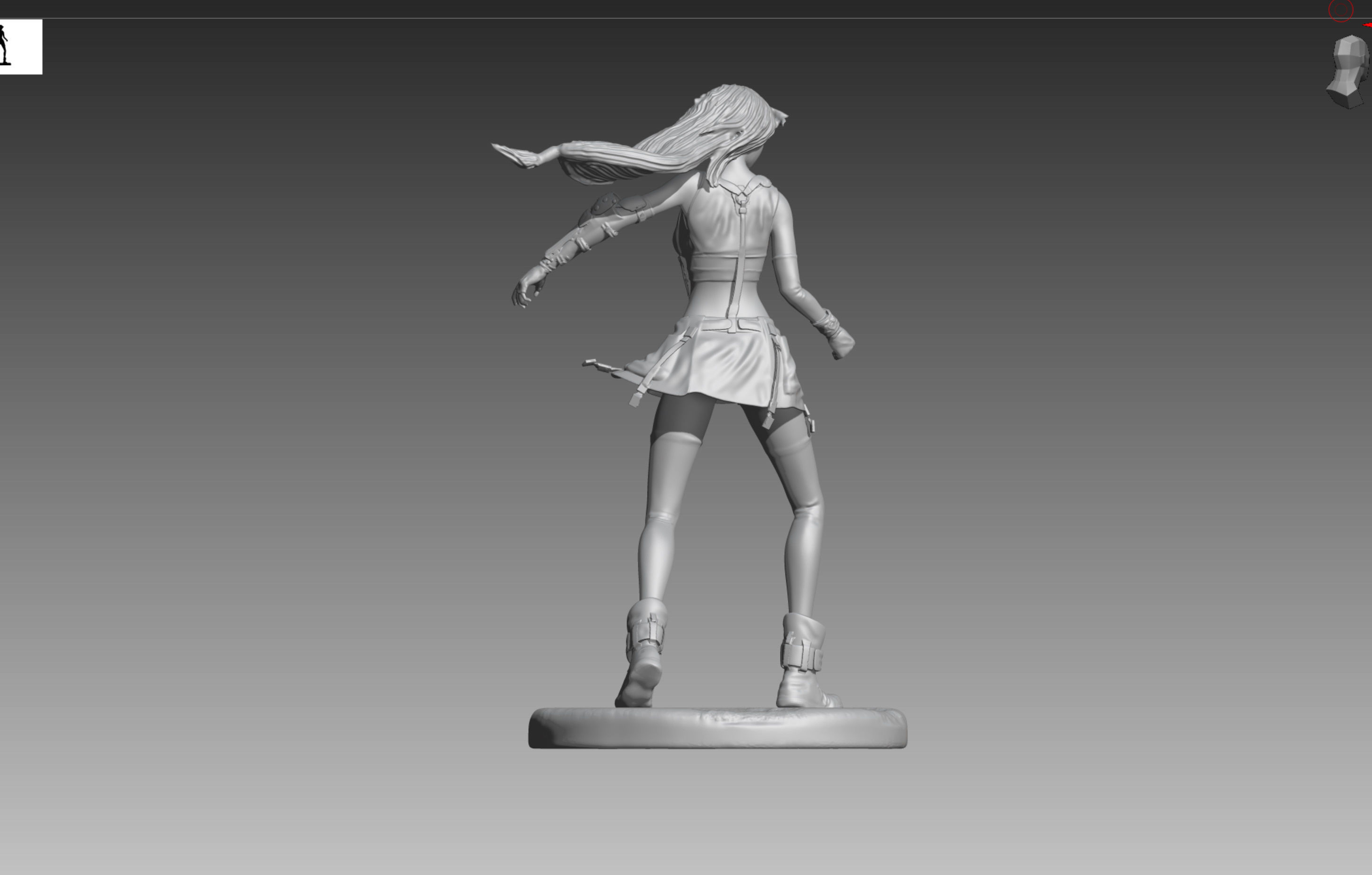 Final Fantasy 7 Tifa Lockhart OBJ and STL 3D print model_7