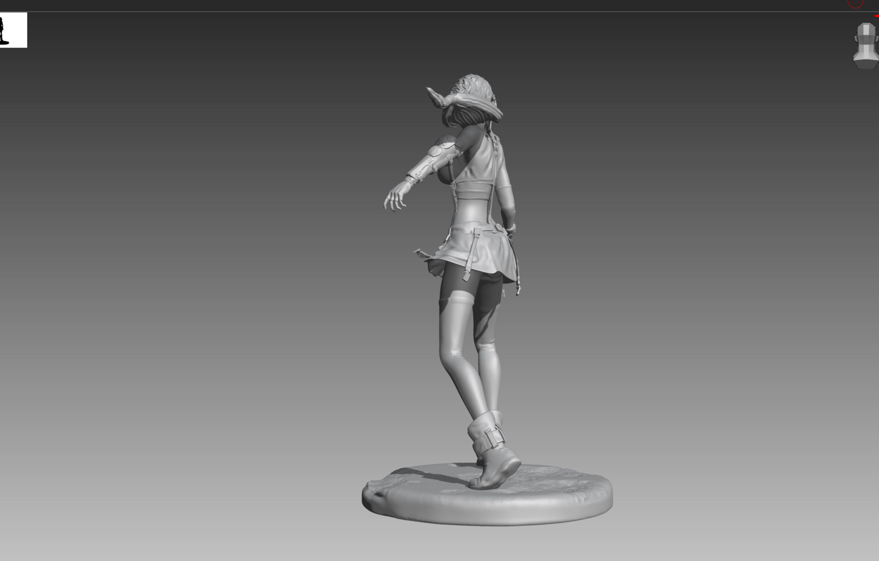 Final Fantasy 7 Tifa Lockhart OBJ and STL 3D print model_14