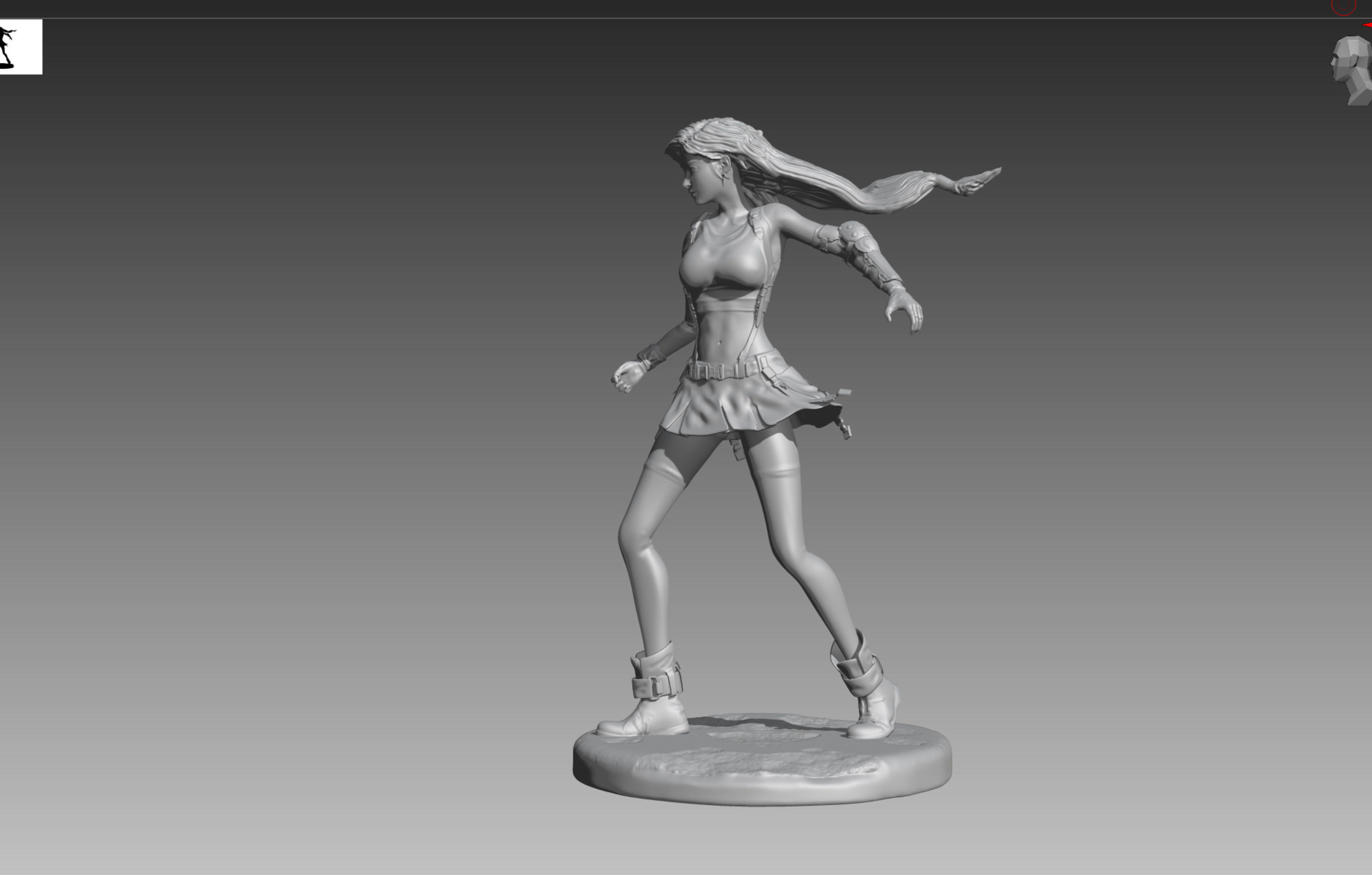 Final Fantasy 7 Tifa Lockhart OBJ and STL 3D print model_12