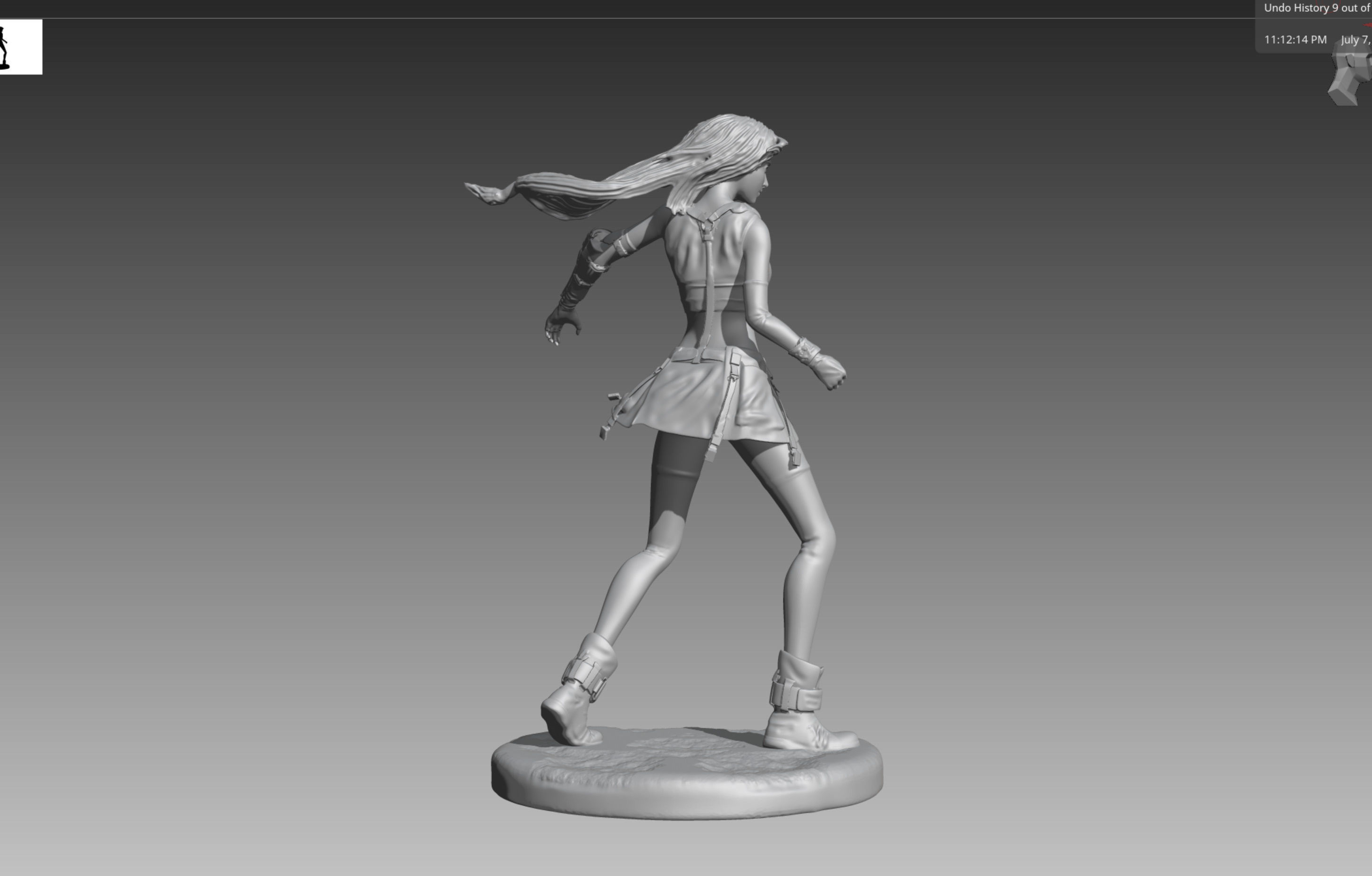 Final Fantasy 7 Tifa Lockhart OBJ and STL 3D print model_16