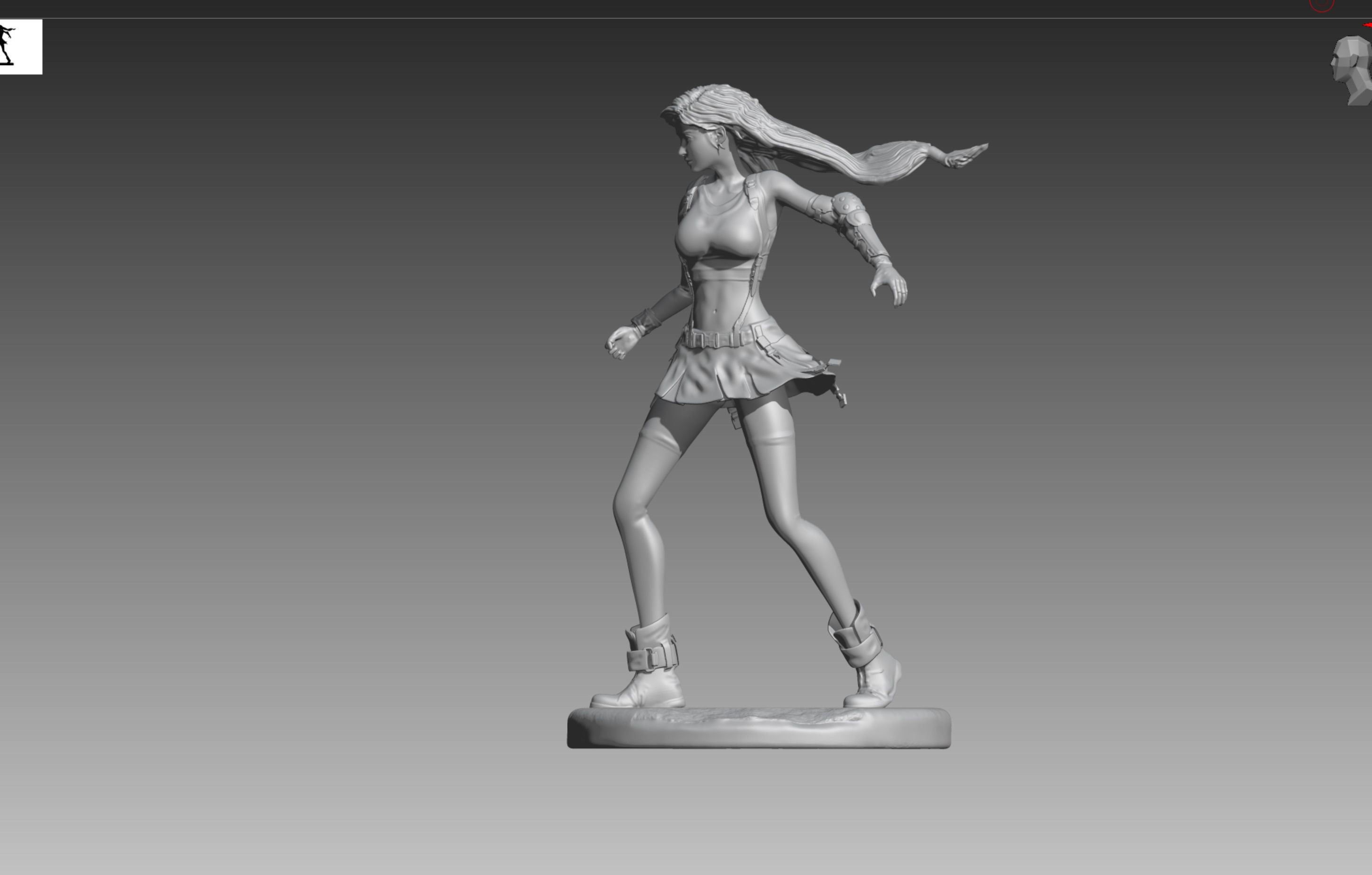 Final Fantasy 7 Tifa Lockhart OBJ and STL 3D print model_4