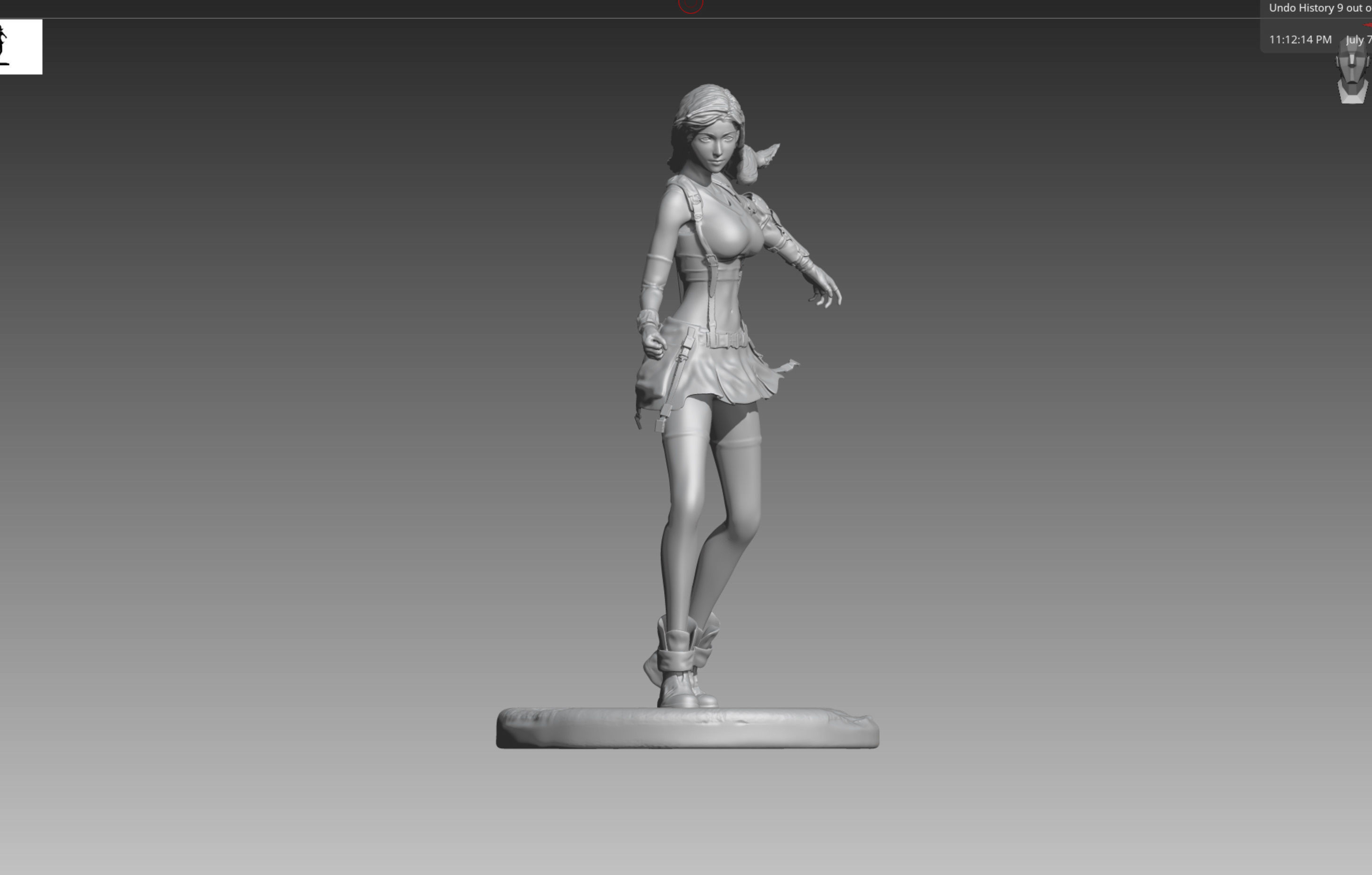 Final Fantasy 7 Tifa Lockhart OBJ and STL 3D print model_2