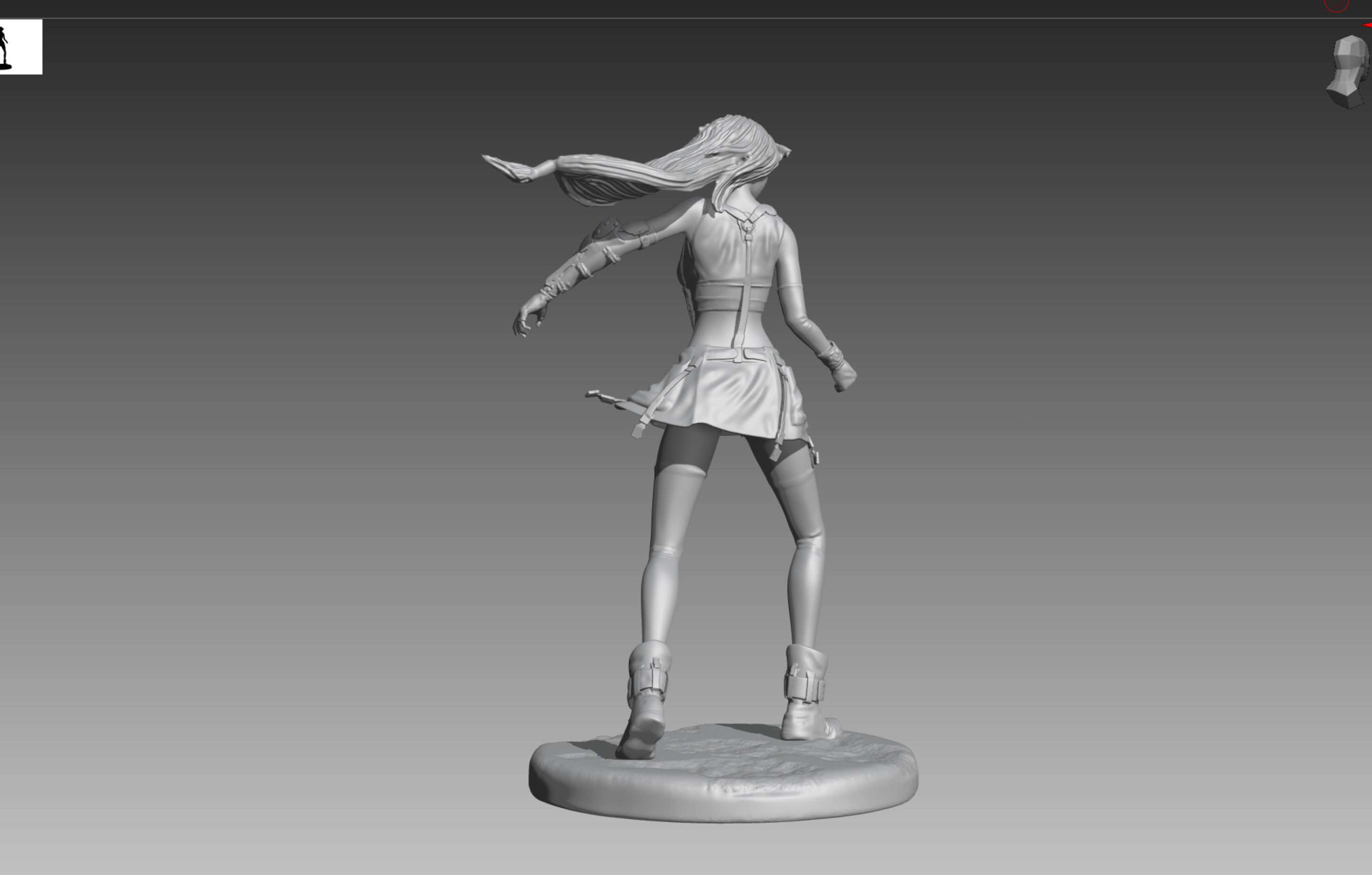 Final Fantasy 7 Tifa Lockhart OBJ and STL 3D print model_15
