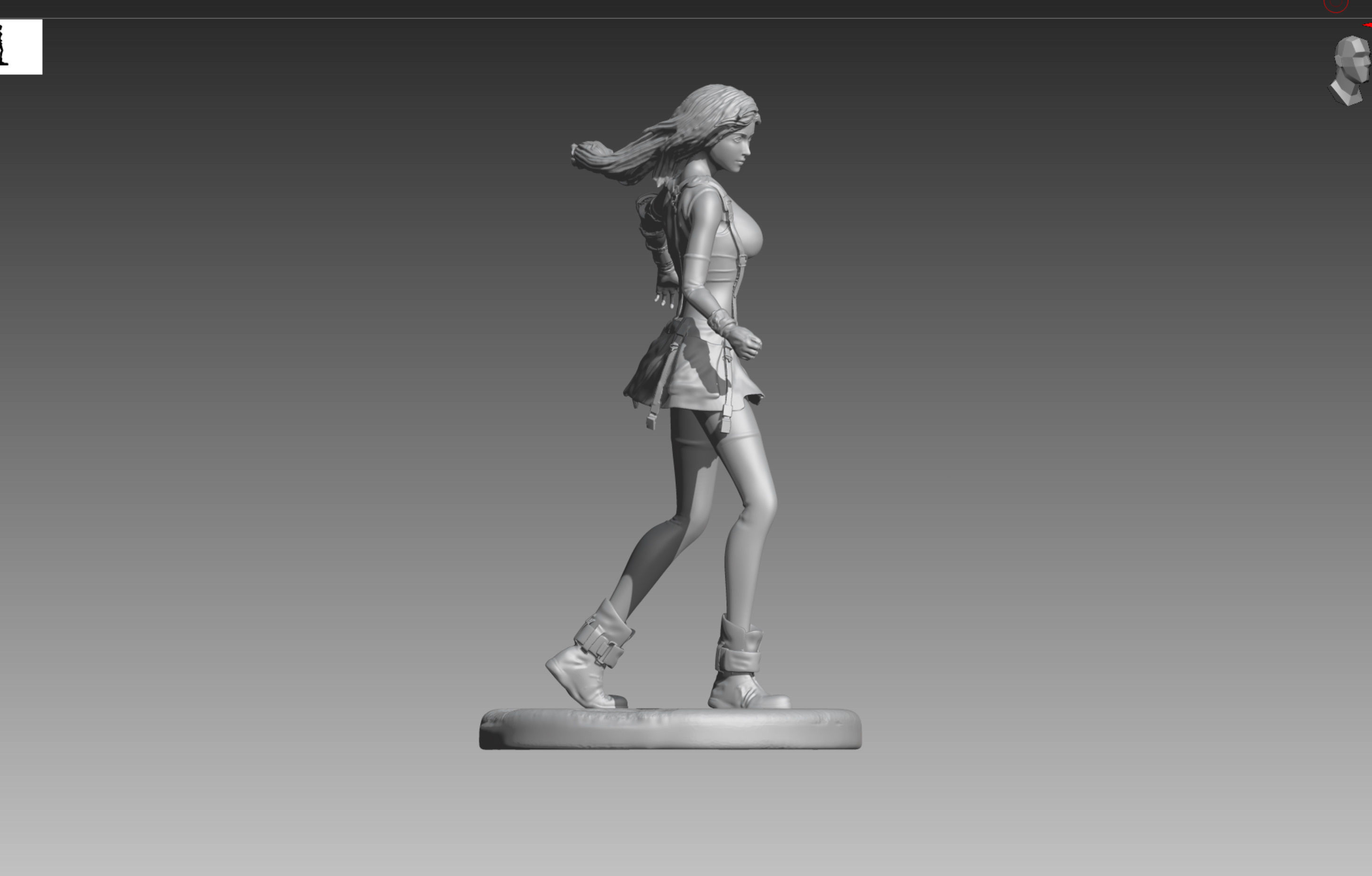 Final Fantasy 7 Tifa Lockhart OBJ and STL 3D print model_9