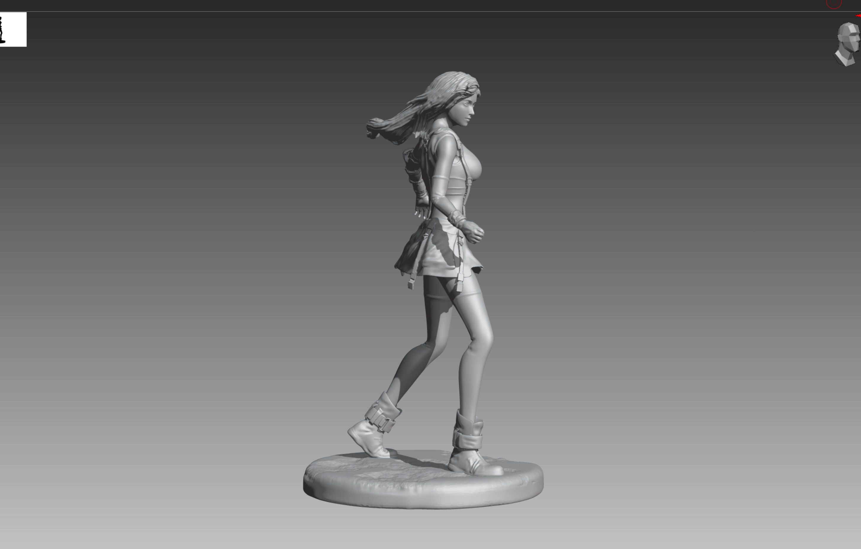Final Fantasy 7 Tifa Lockhart OBJ and STL 3D print model_17