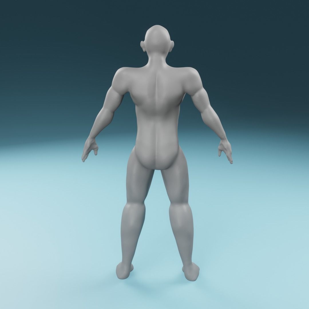 Base man character 3D model_3