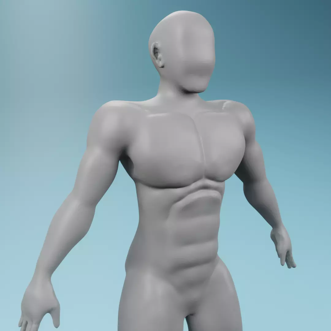 Base man character 3D model_0