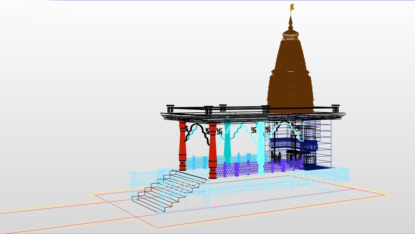 Temple for Real Estate 3D model_6