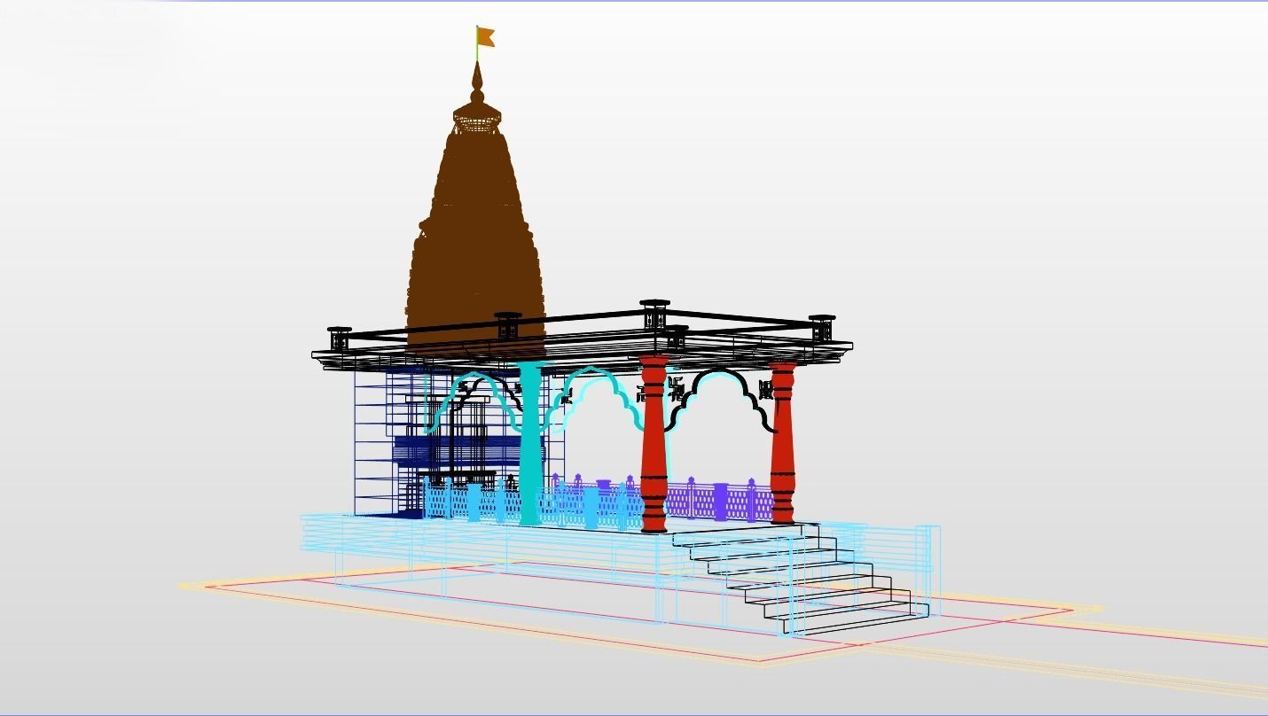 Temple for Real Estate 3D model_8