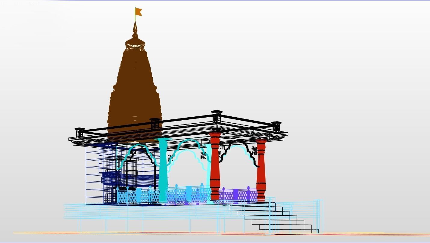 Temple for Real Estate 3D model_7