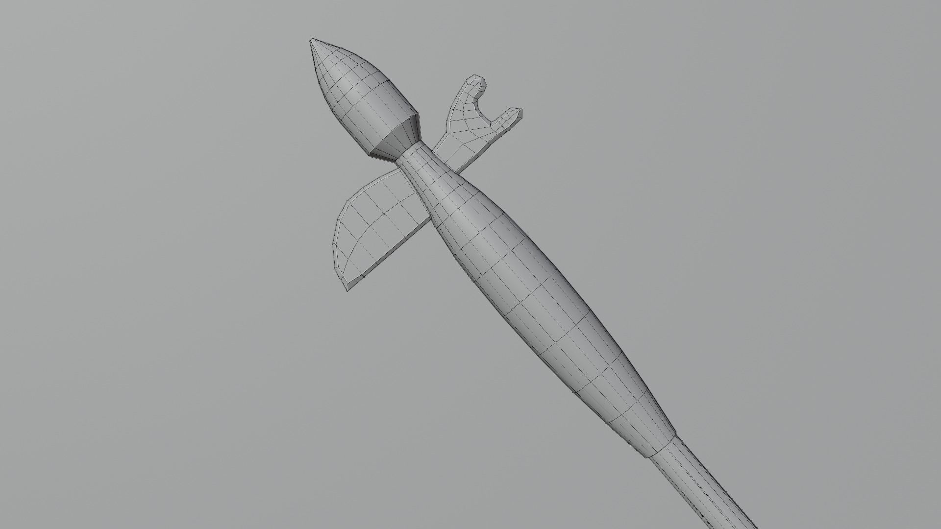 Medieval Polearms metal wood Low-poly 3D model_19