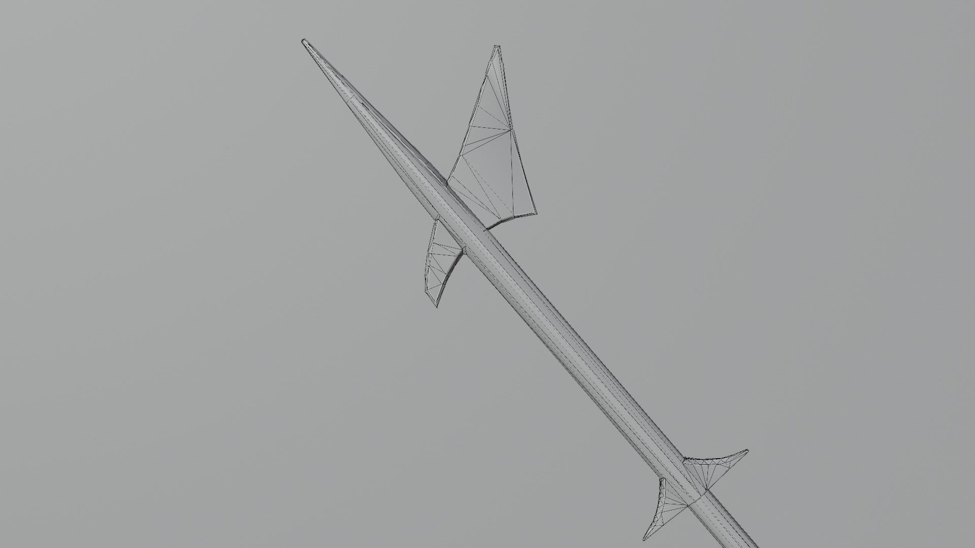 Medieval Polearms metal wood Low-poly 3D model_28
