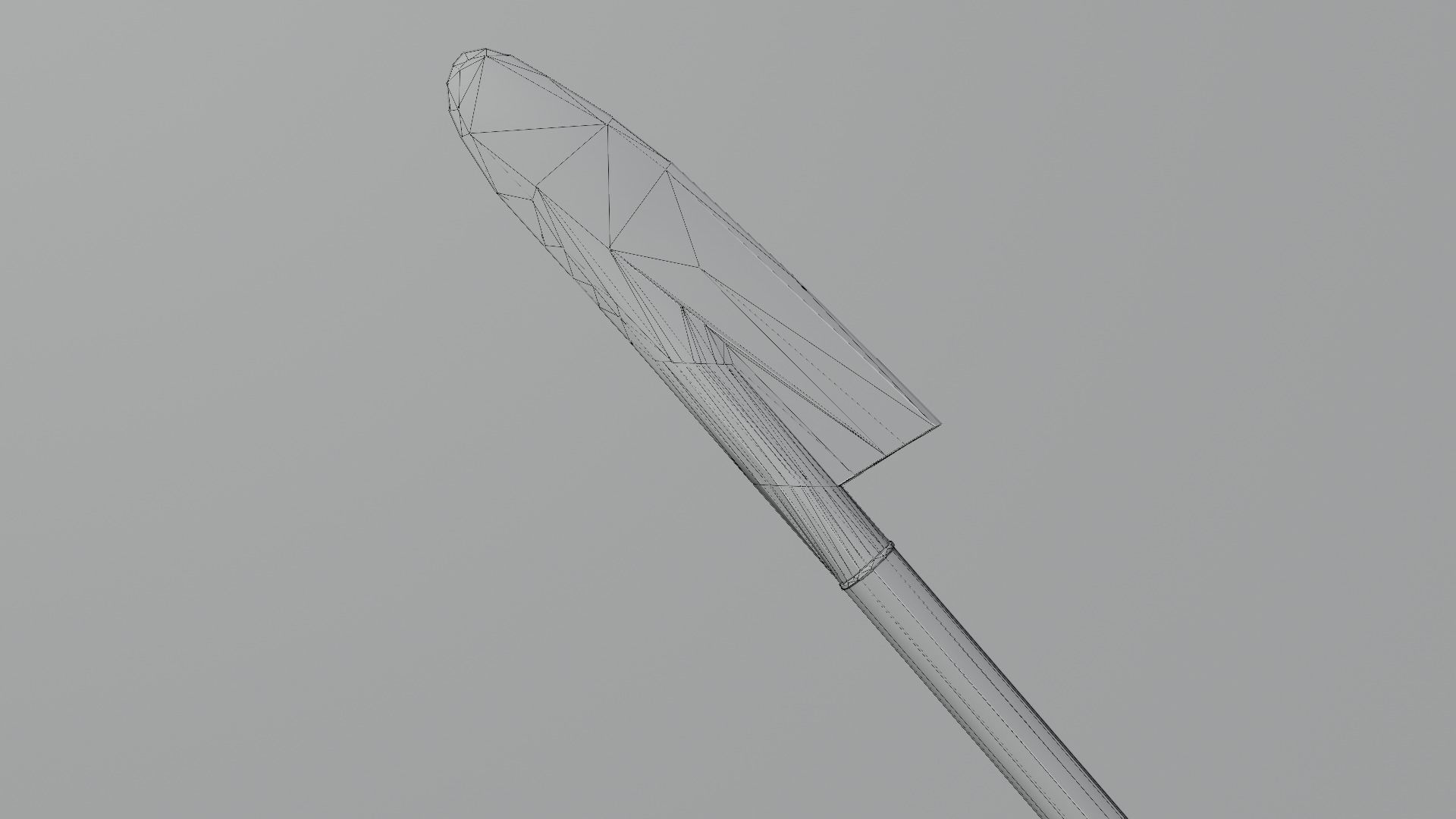 Medieval Polearms metal wood Low-poly 3D model_27