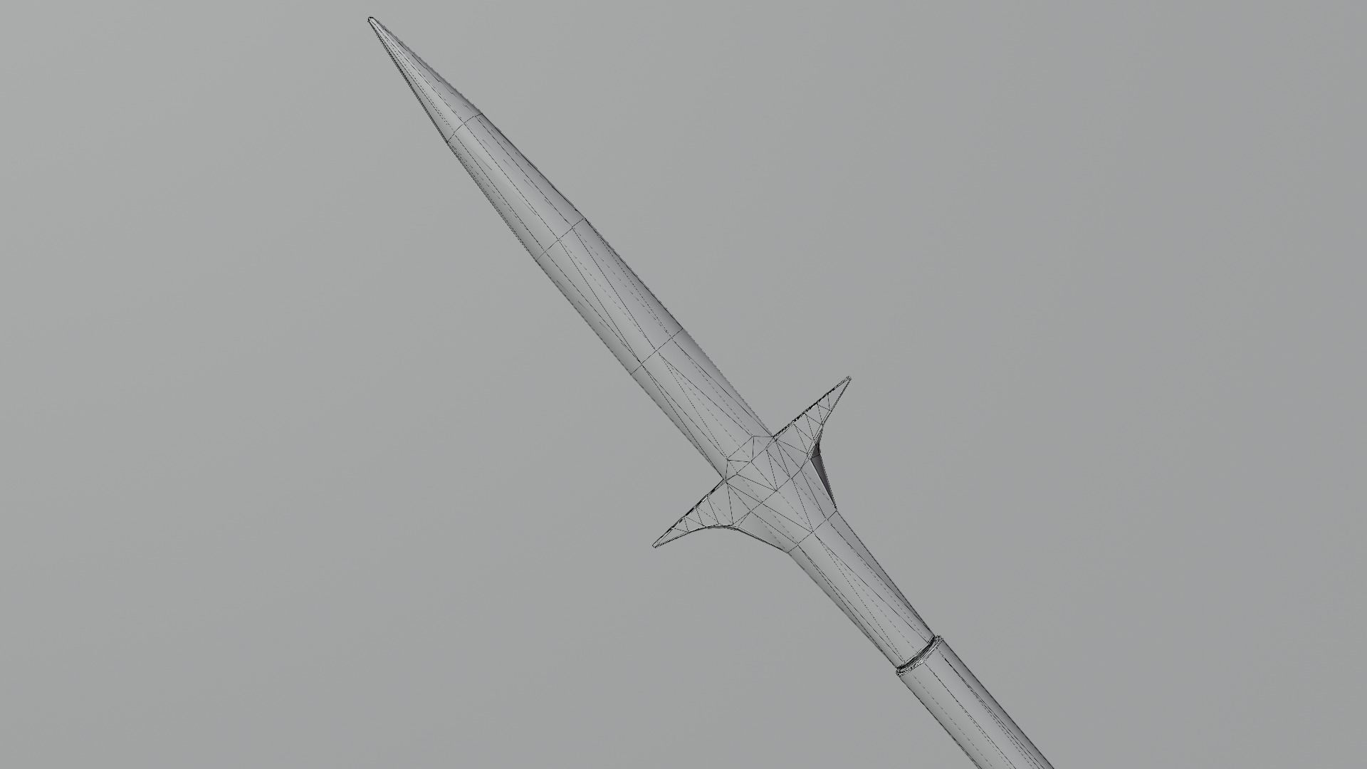 Medieval Polearms metal wood Low-poly 3D model_29
