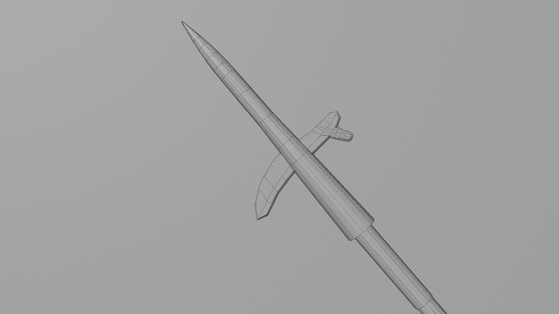 Medieval Polearms metal wood Low-poly 3D model_26