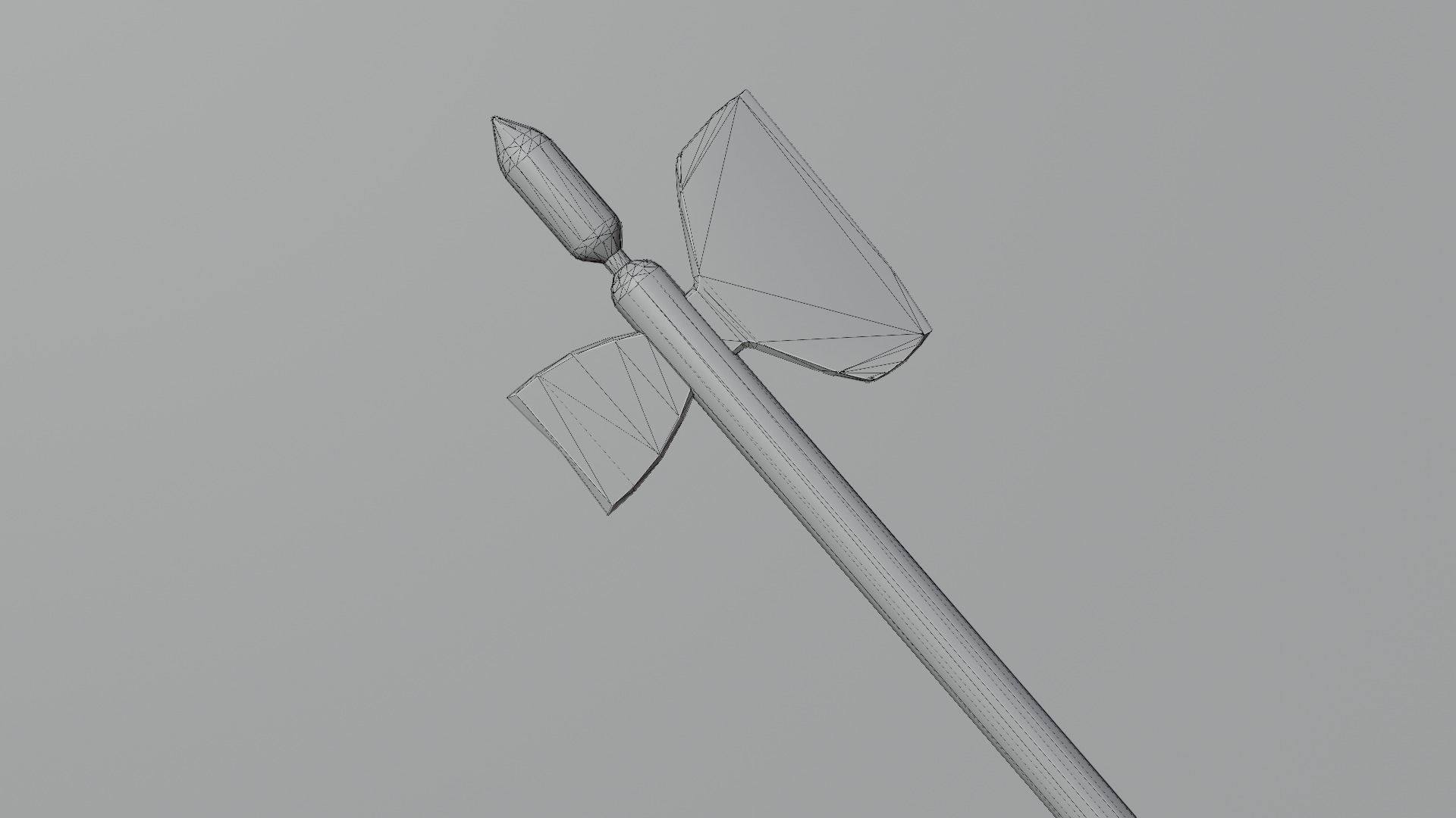 Medieval Polearms metal wood Low-poly 3D model_25