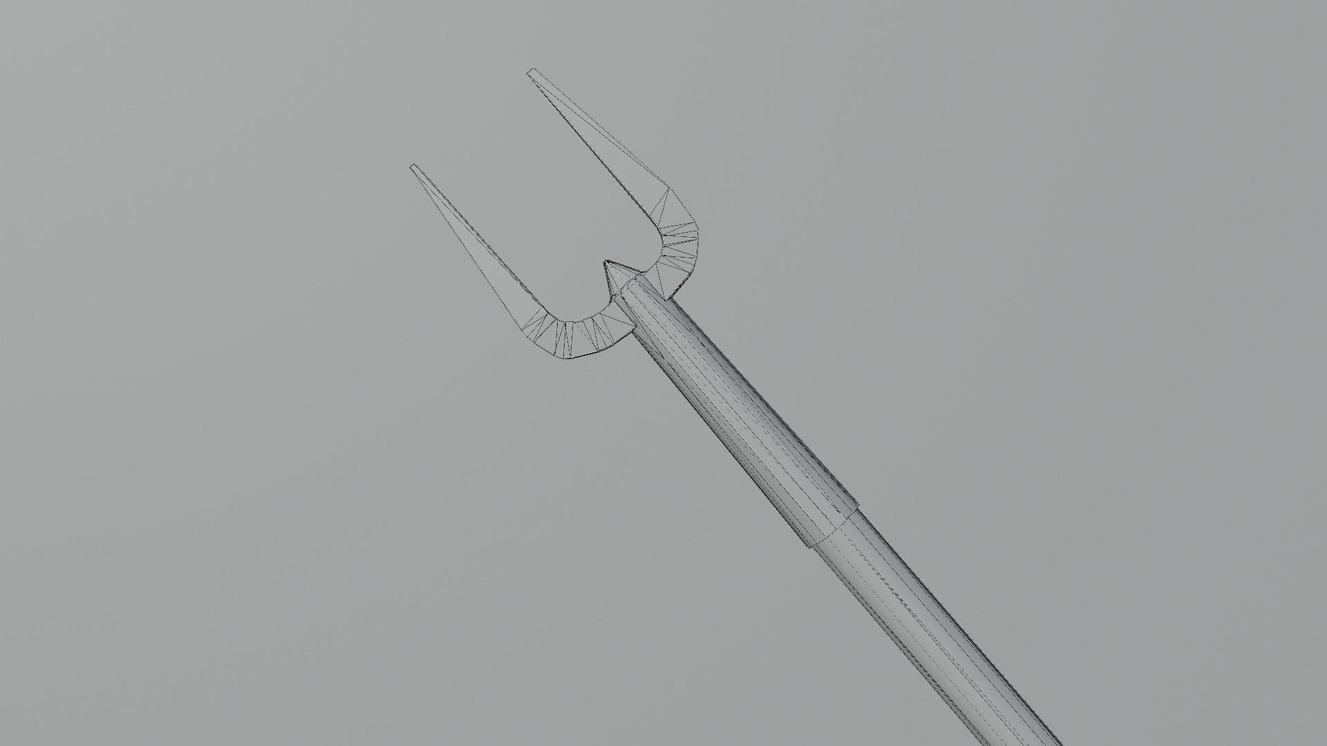 Medieval Polearms metal wood Low-poly 3D model_18