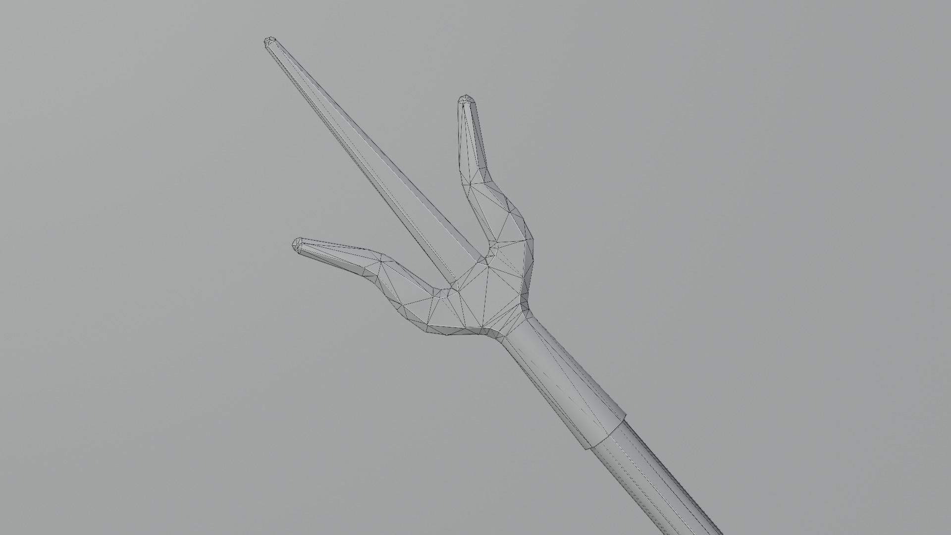 Medieval Polearms metal wood Low-poly 3D model_22