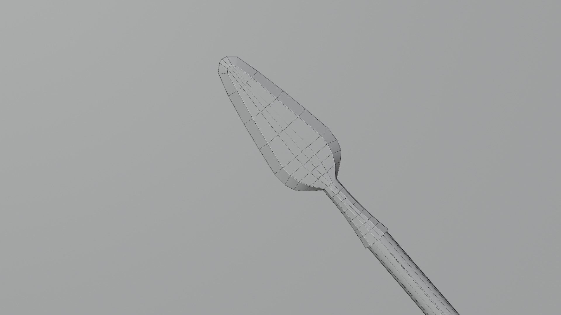 Medieval Polearms metal wood Low-poly 3D model_17