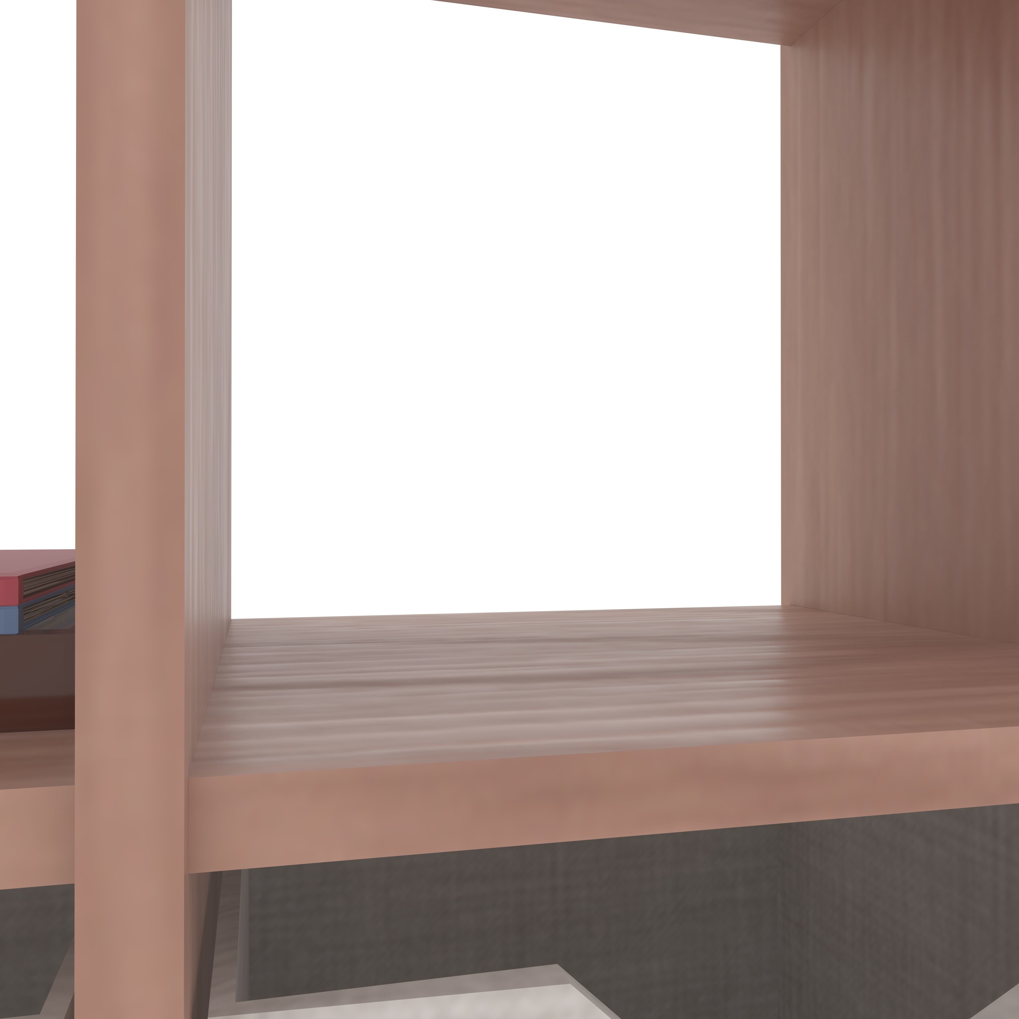 Bookshelf with Drawers and Decorations 3D model_4