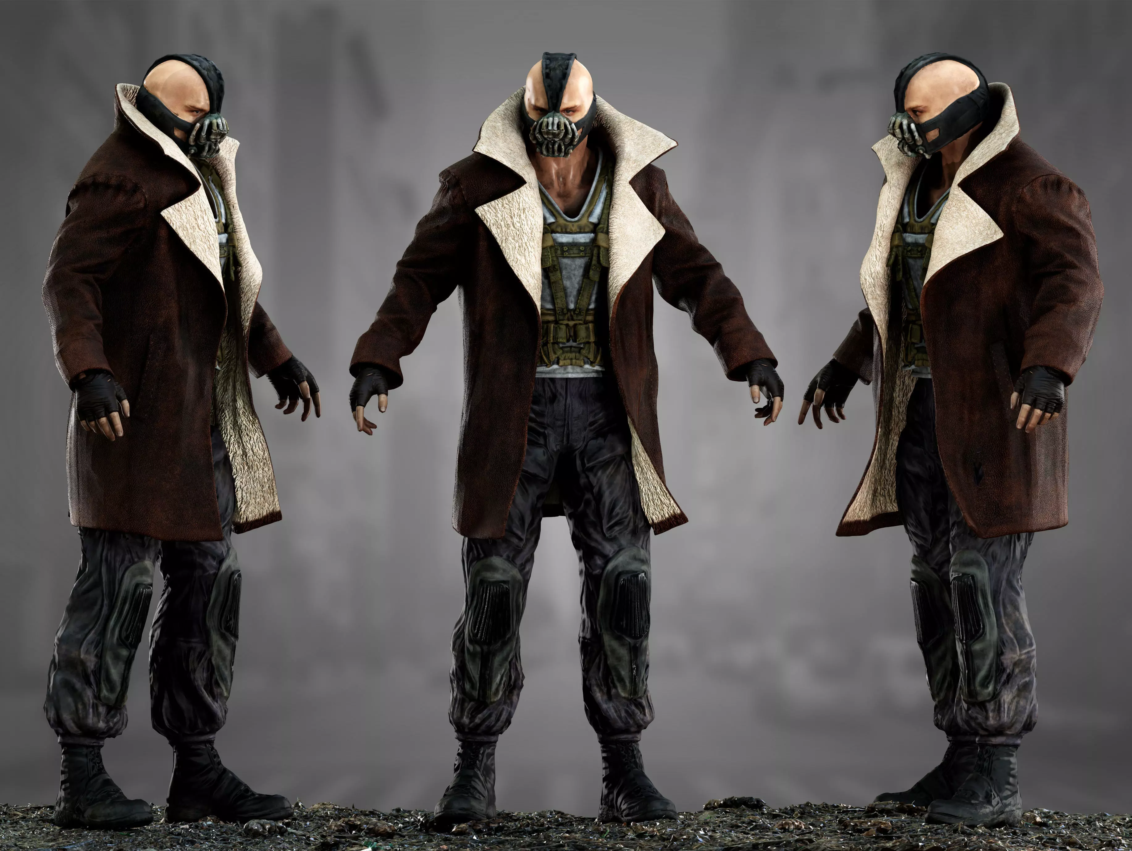 Bane from The Dark knight Low-poly 3D model_0