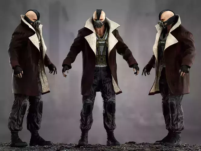 Bane from The Dark knight Low-poly 3D model