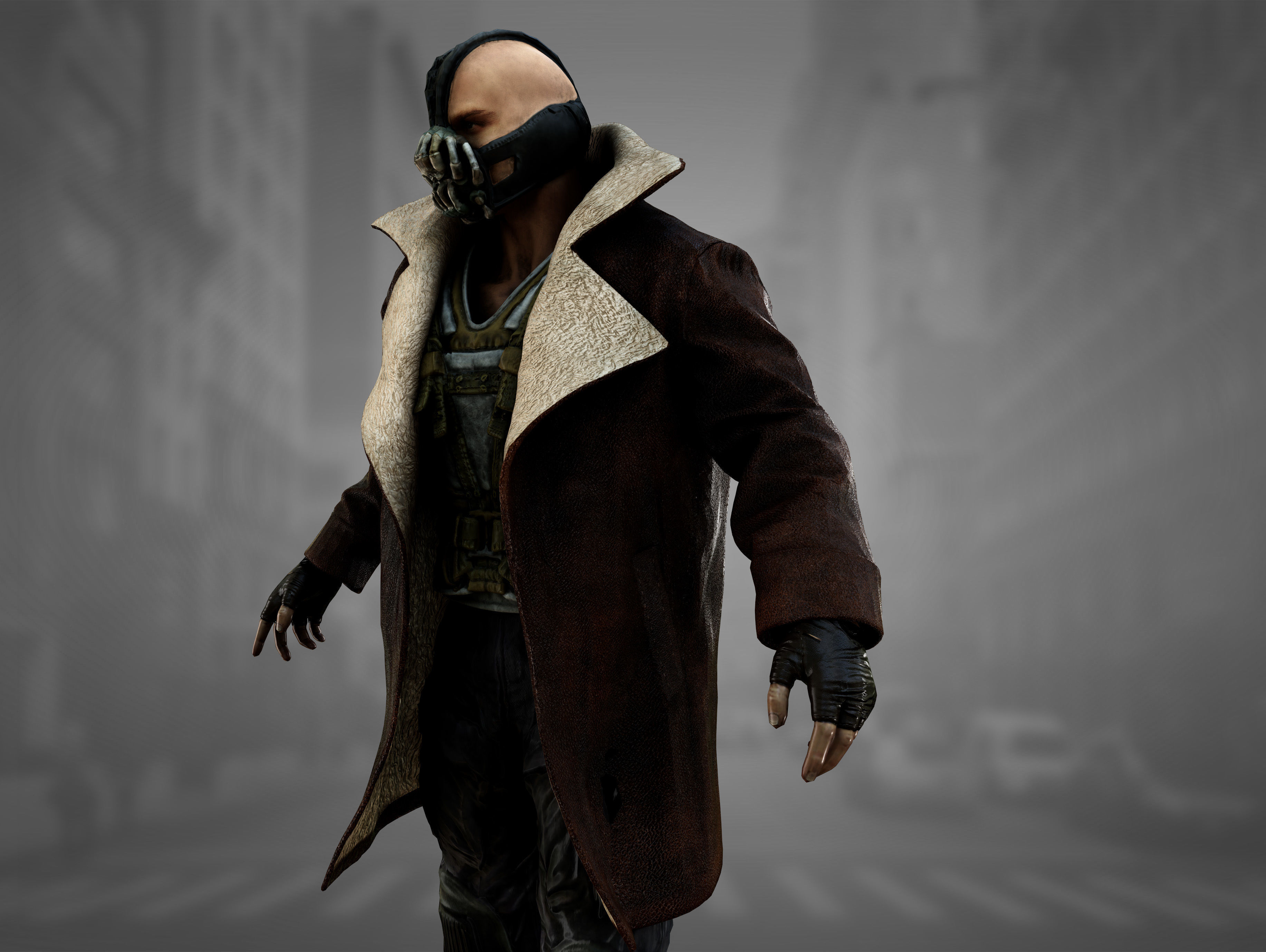 Bane from The Dark knight Low-poly 3D model_2