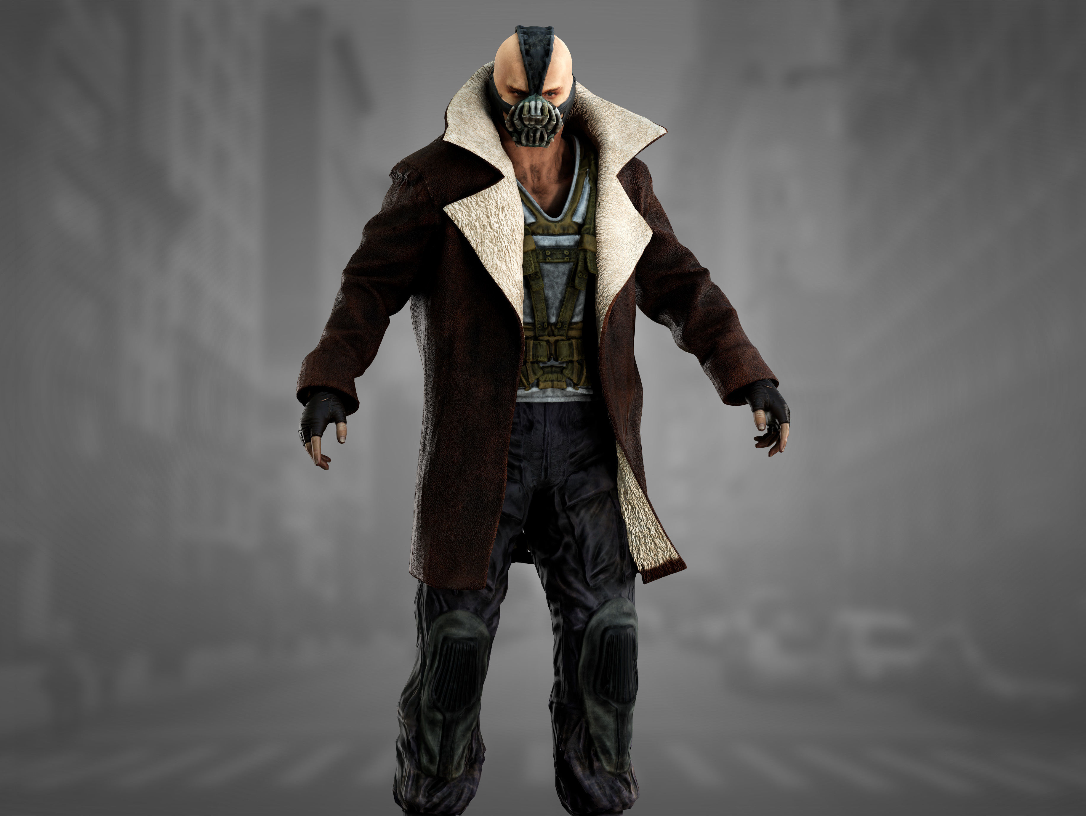 Bane from The Dark knight Low-poly 3D model_5
