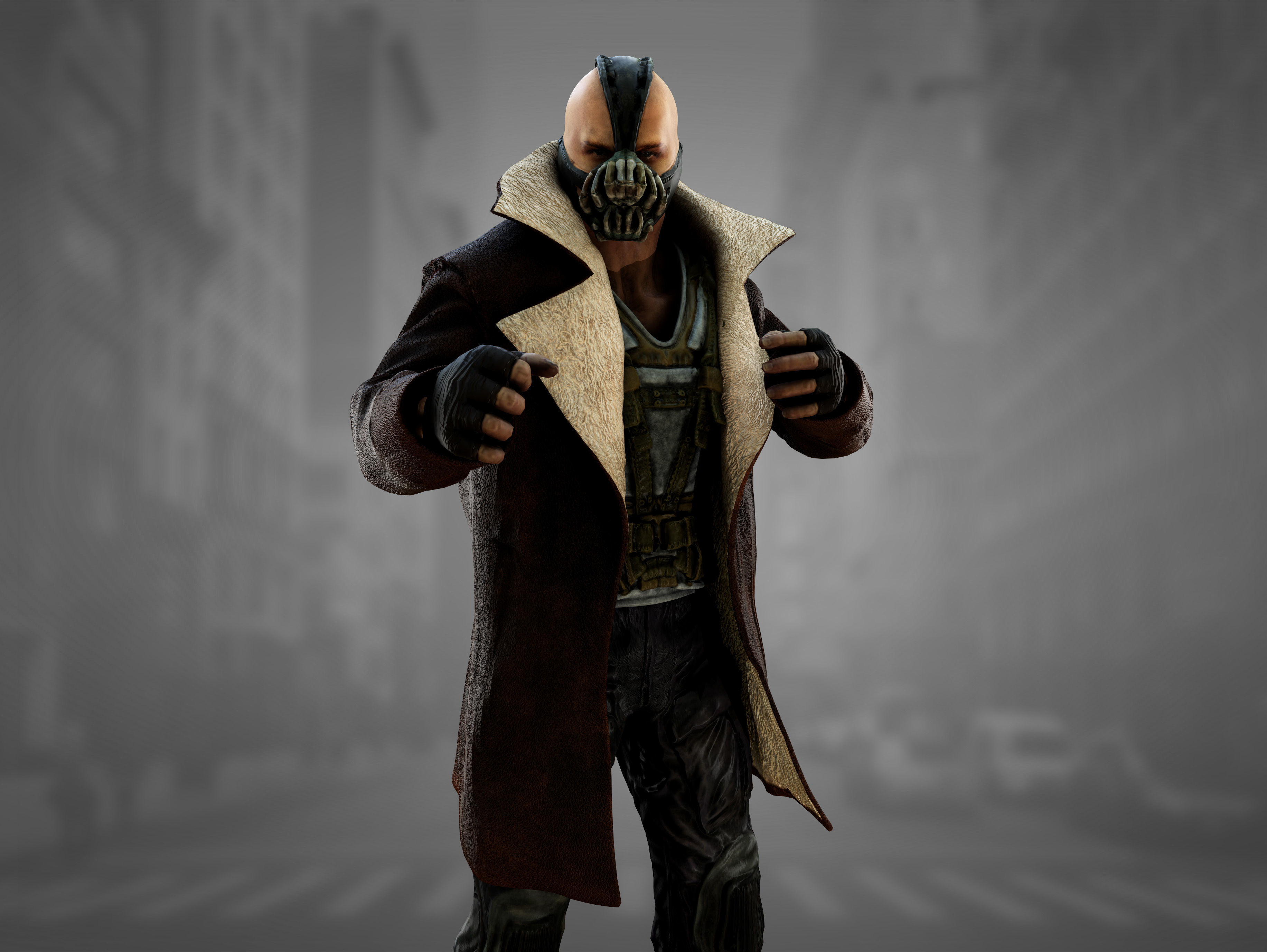 Bane from The Dark knight Low-poly 3D model_7