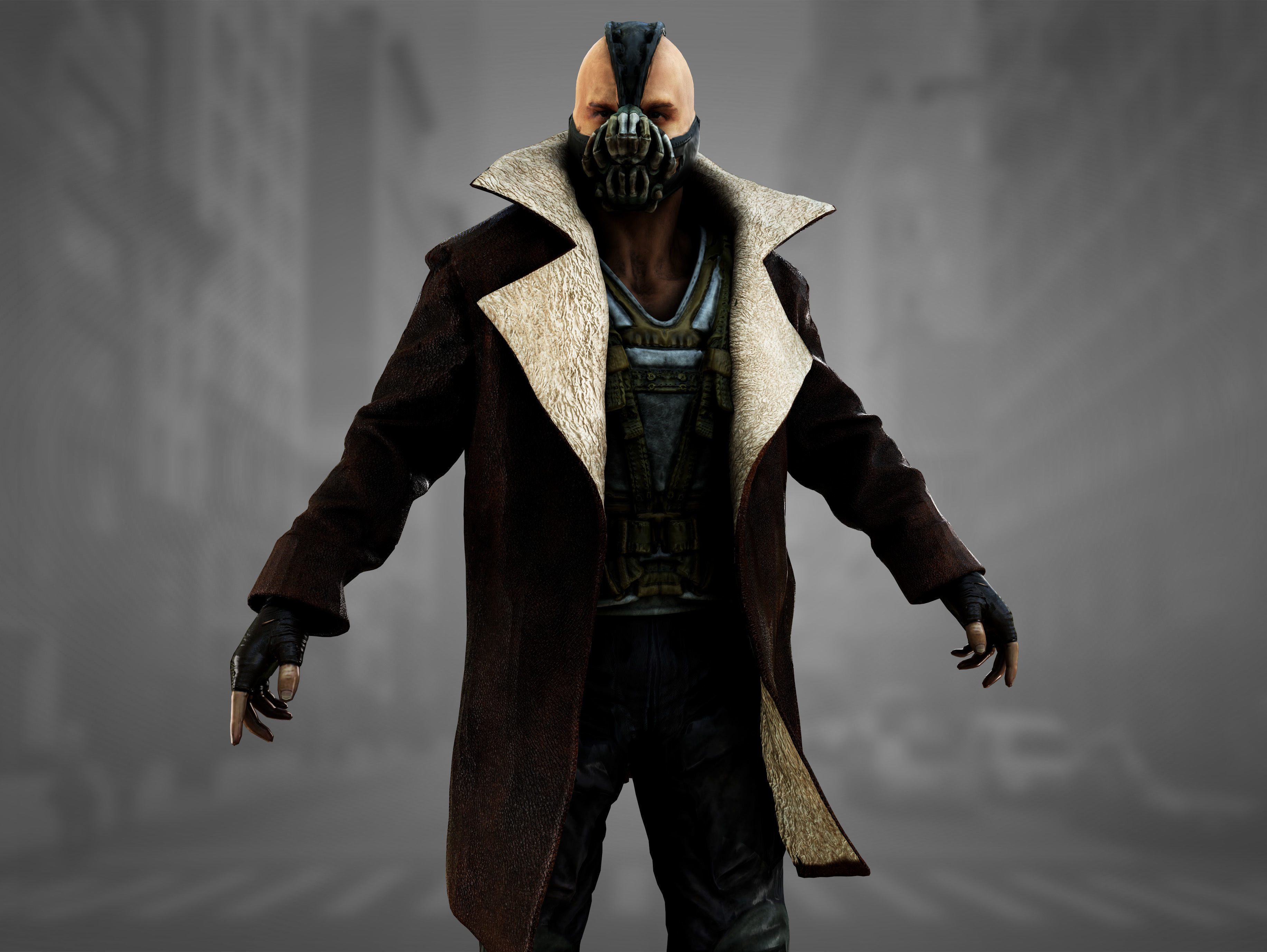 Bane from The Dark knight Low-poly 3D model_3