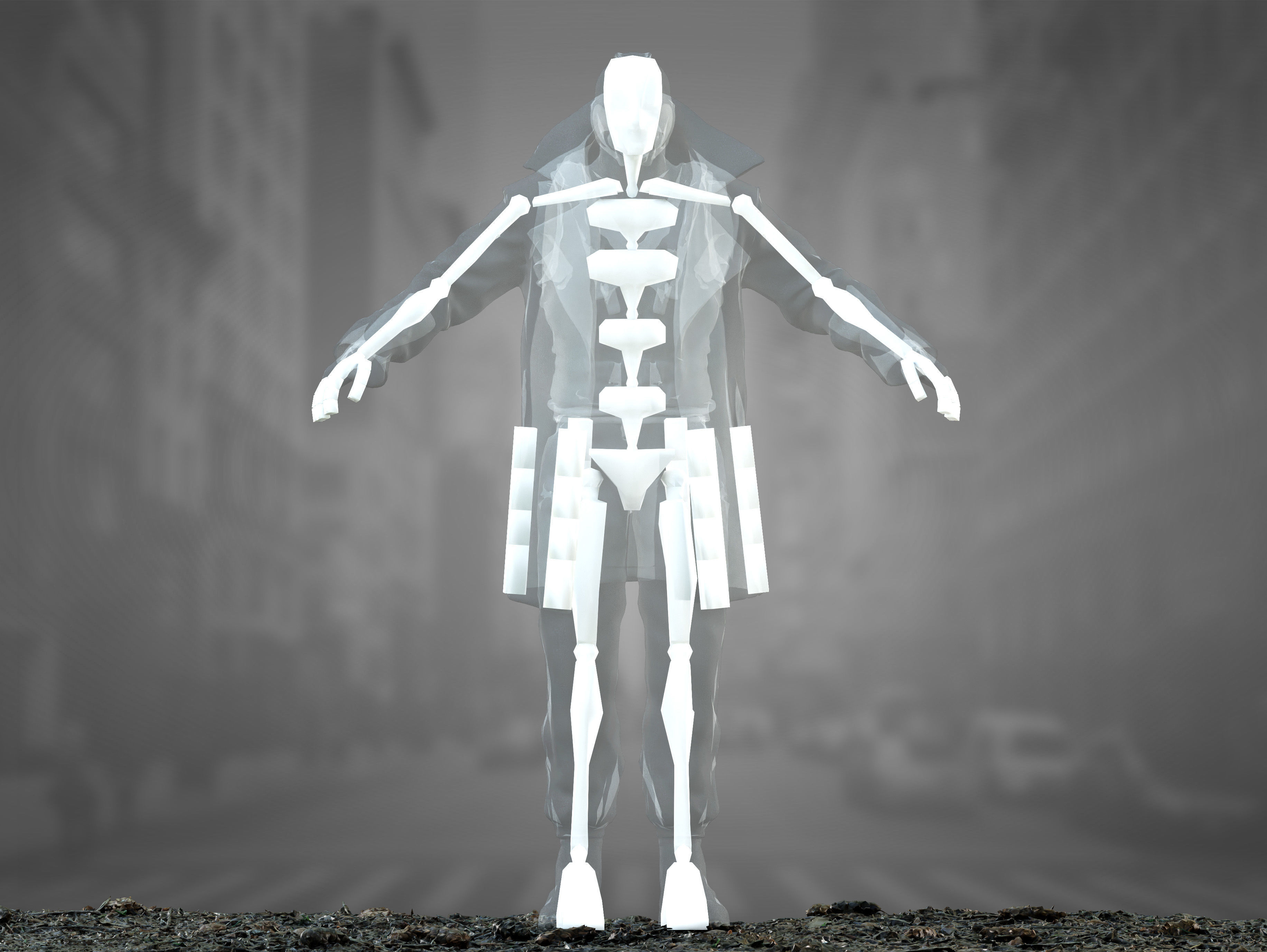 Bane from The Dark knight Low-poly 3D model_11