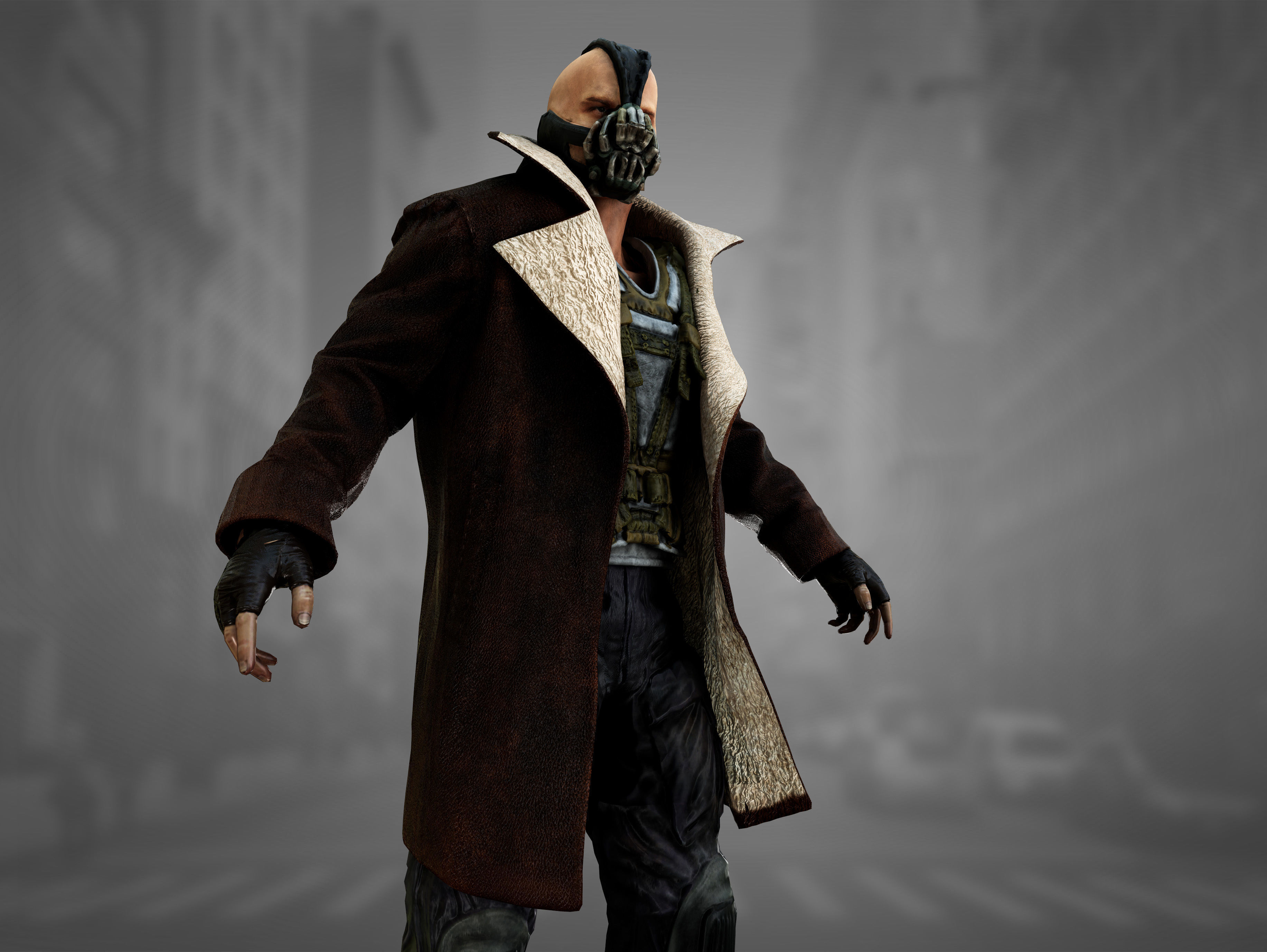 Bane from The Dark knight Low-poly 3D model_8