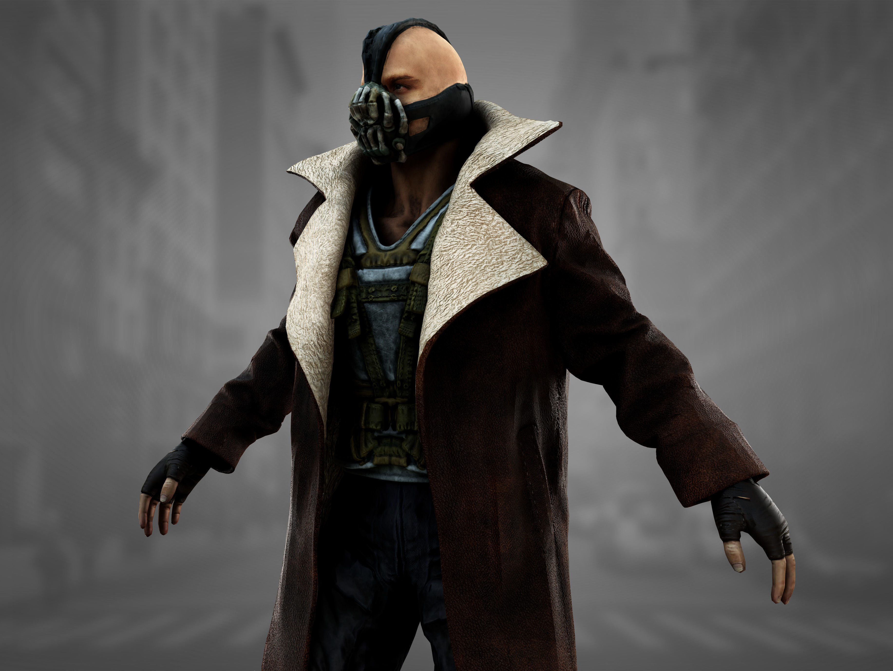 Bane from The Dark knight Low-poly 3D model_4
