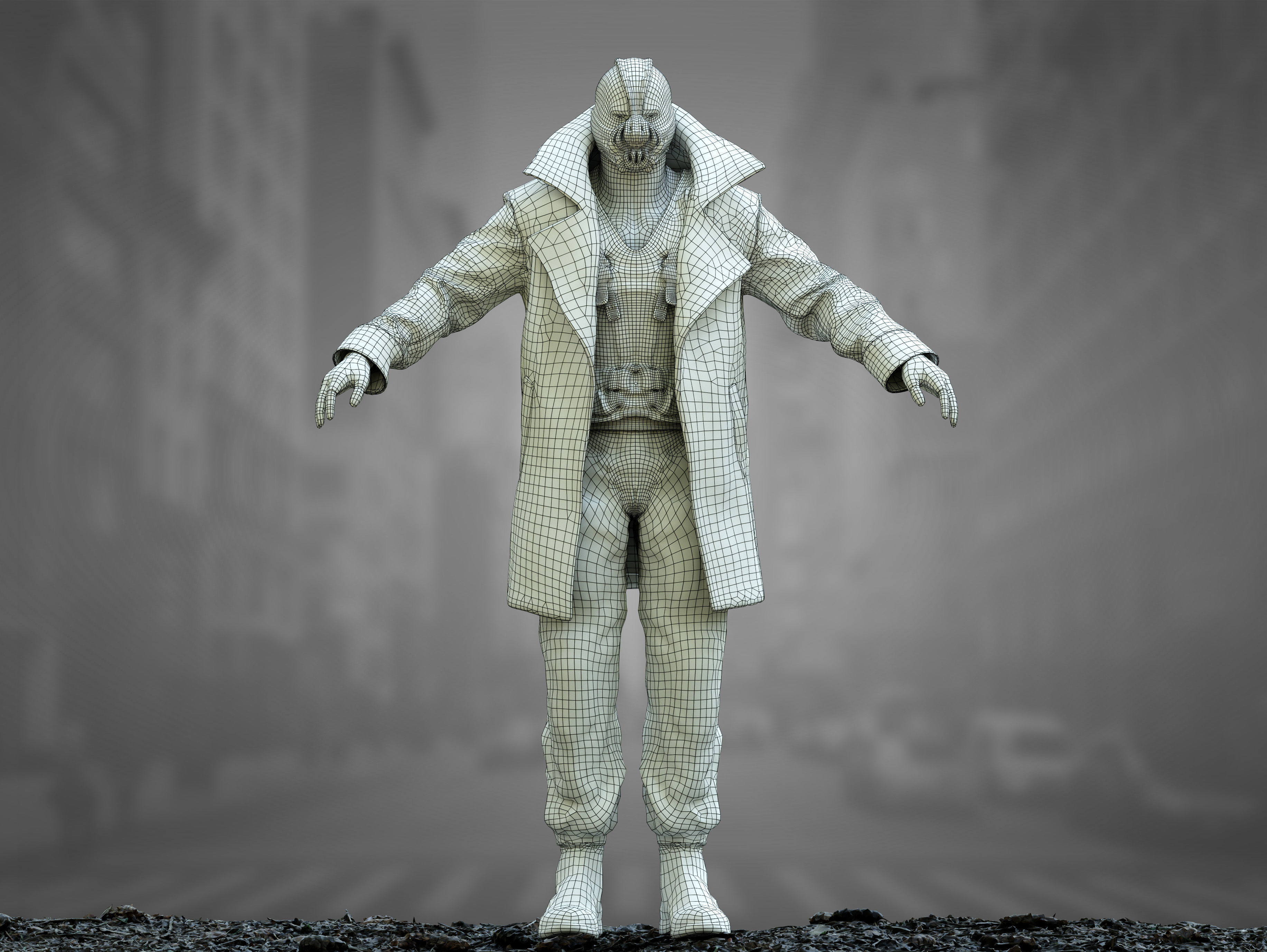 Bane from The Dark knight Low-poly 3D model_12