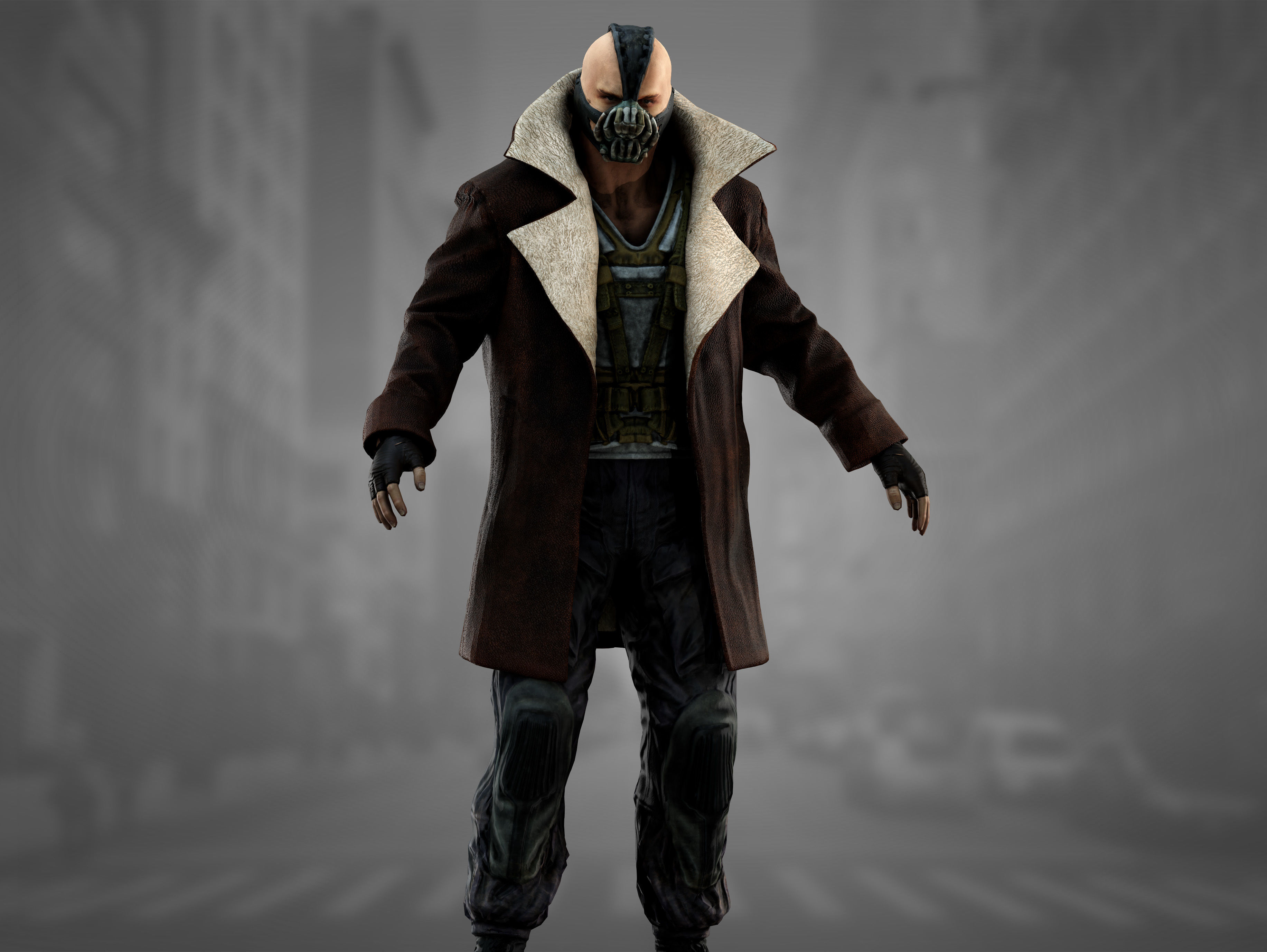 Bane from The Dark knight Low-poly 3D model_10
