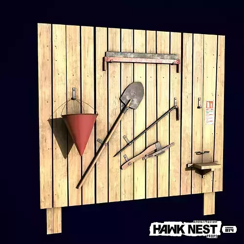 Fireman shield with fire fighting and safety tools