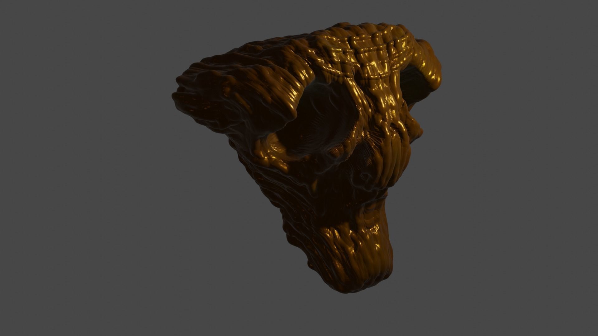Golem type head Low-poly 3D model_5