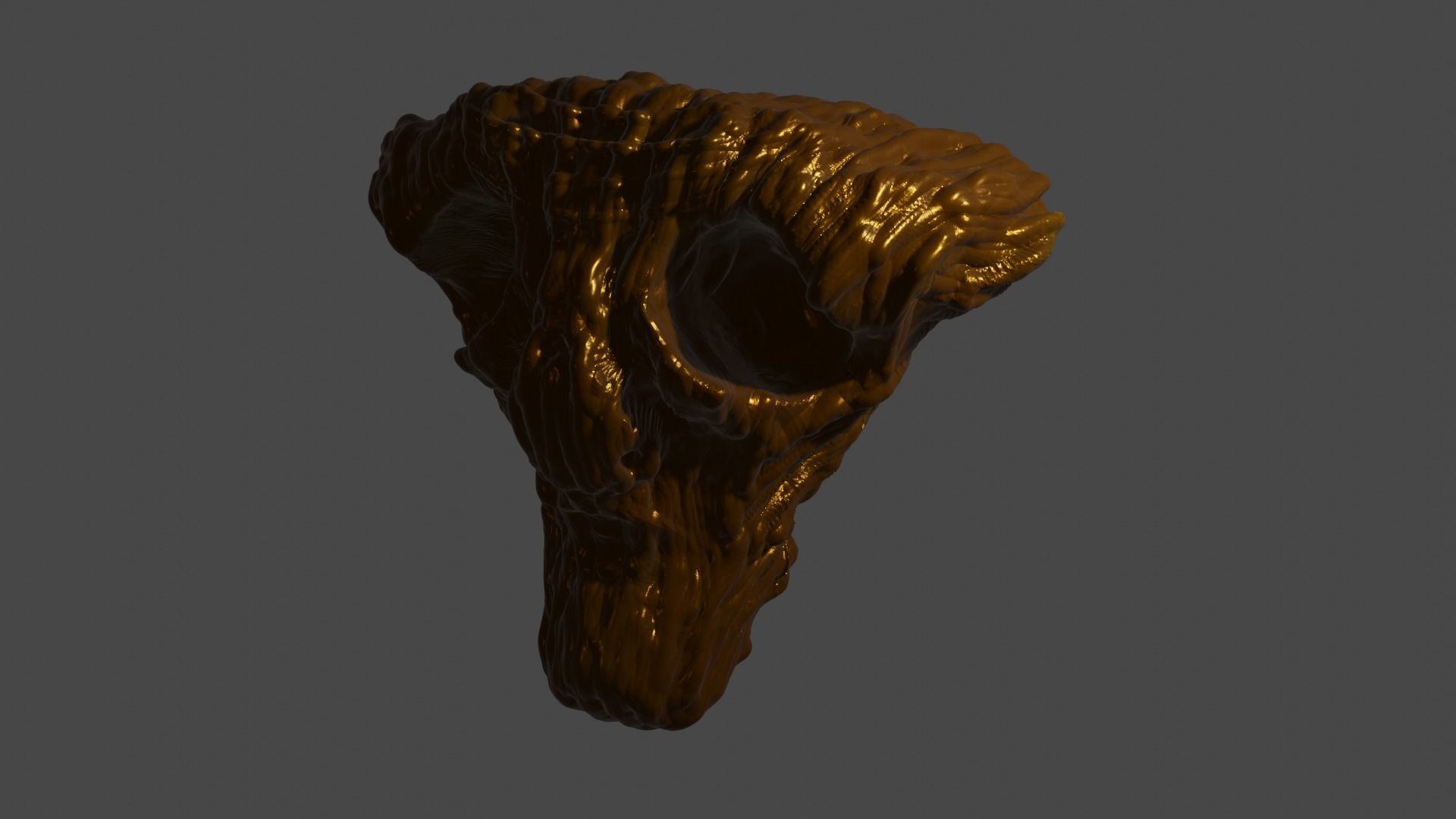 Golem type head Low-poly 3D model_3