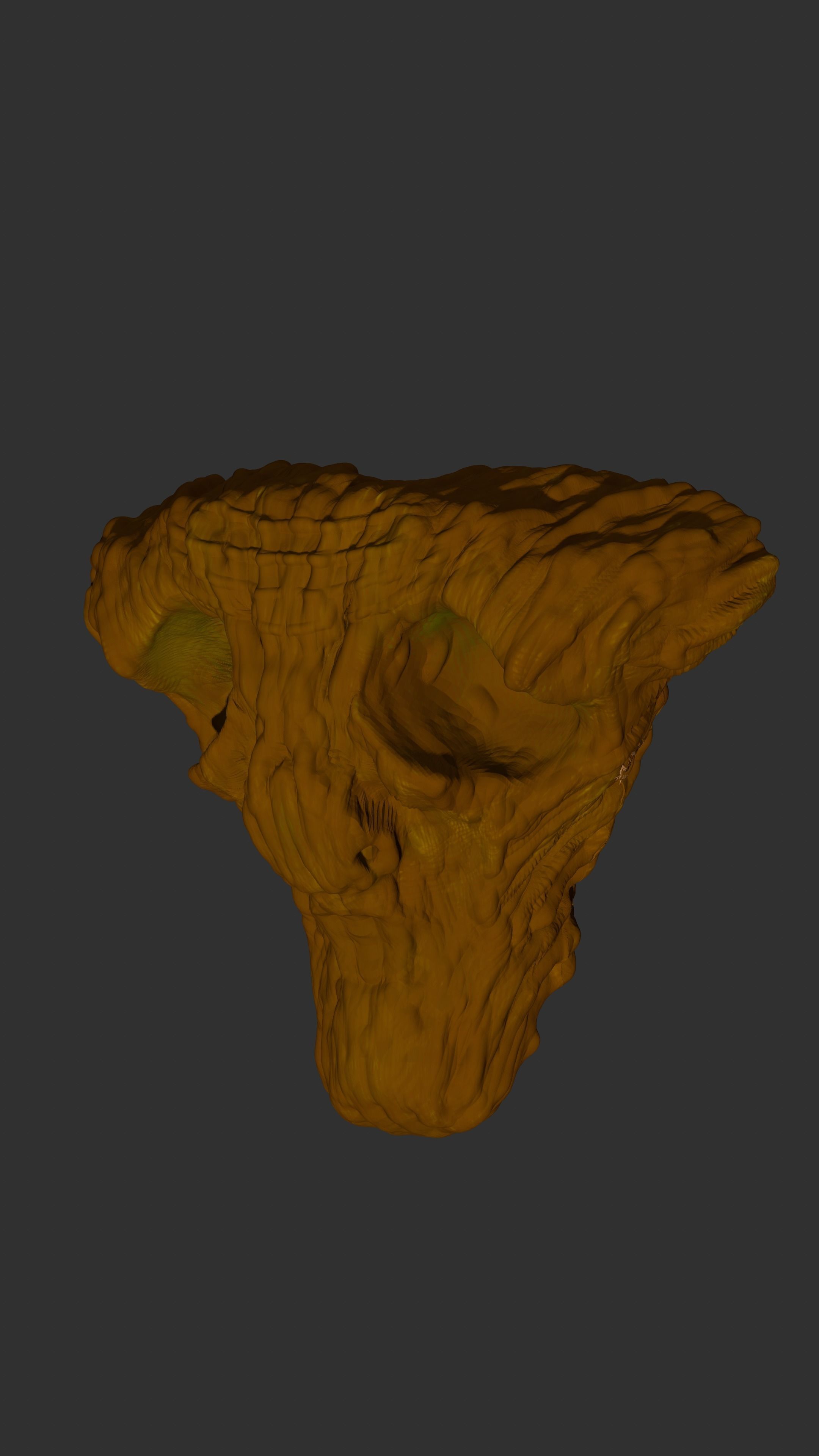 Golem type head Low-poly 3D model_1