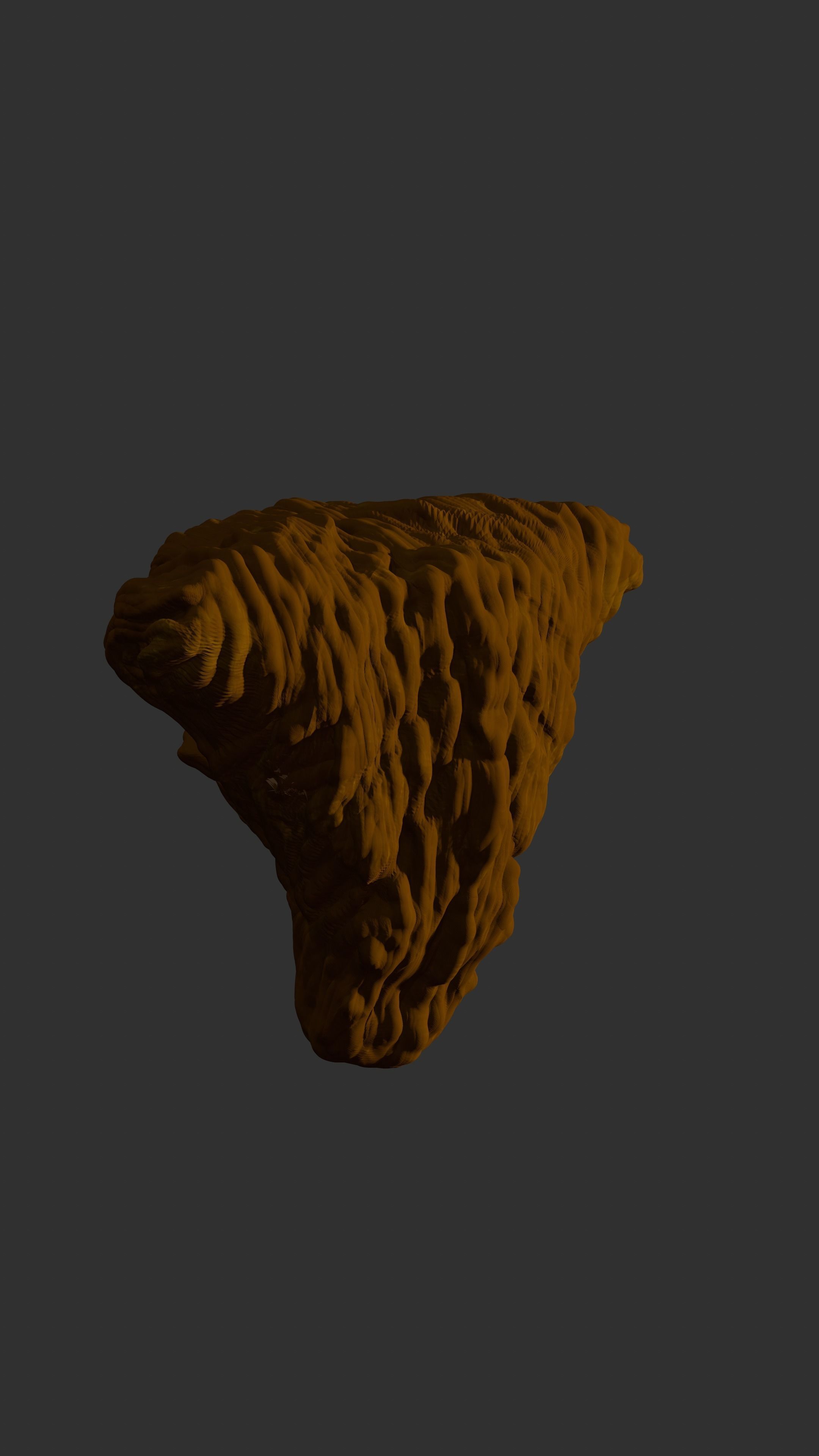 Golem type head Low-poly 3D model_2