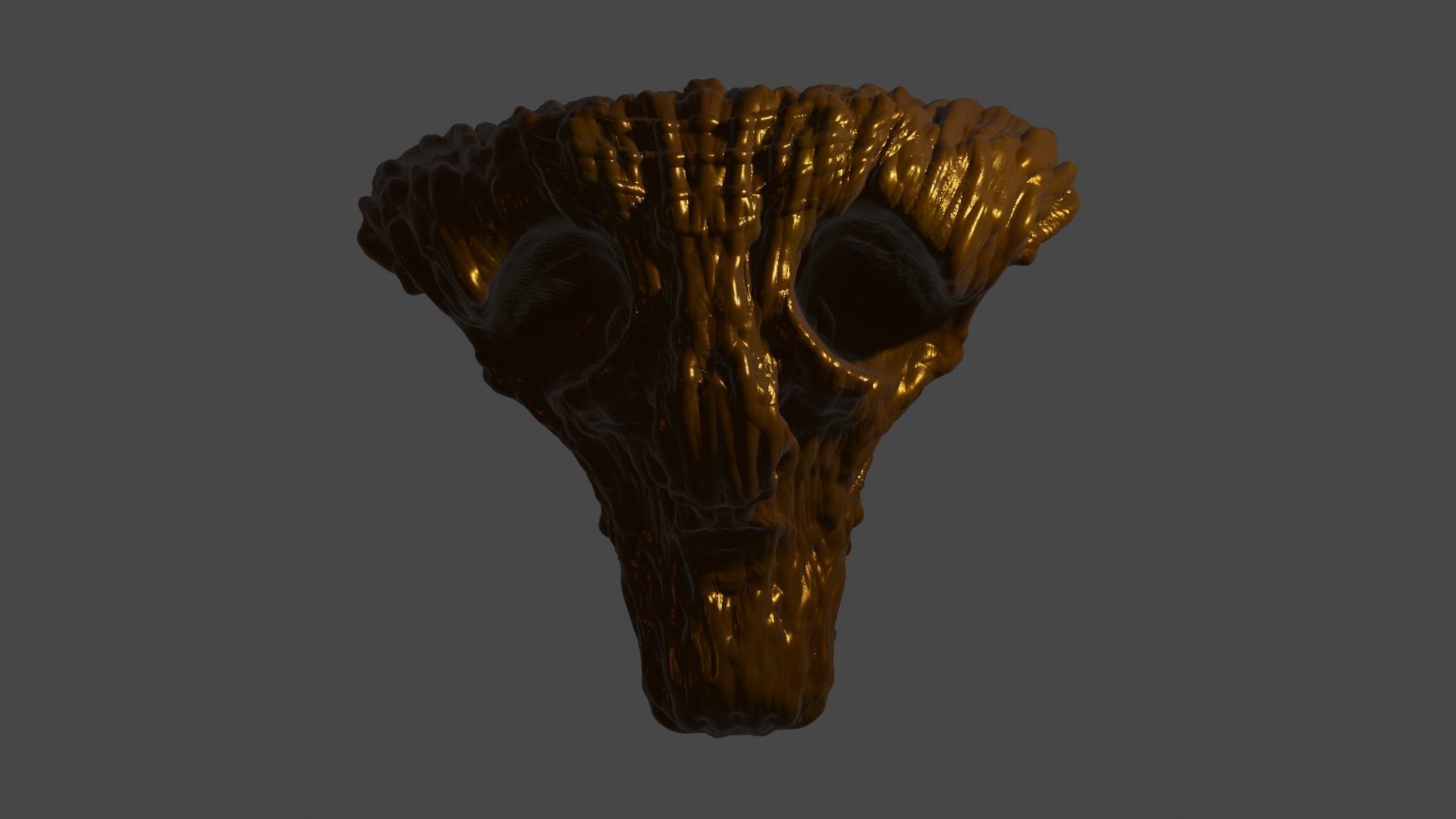 Golem type head Low-poly 3D model_4