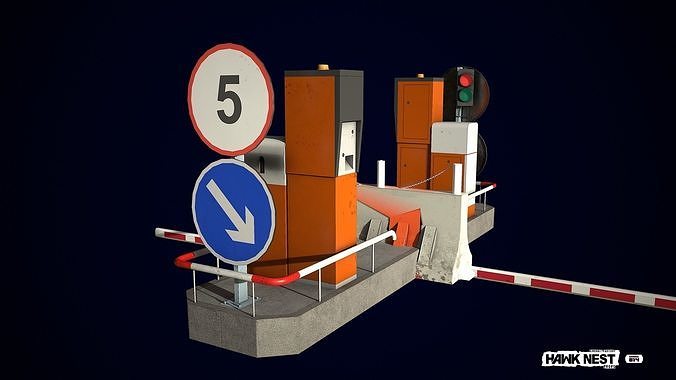 Parking Collection Low-poly 3D model 2