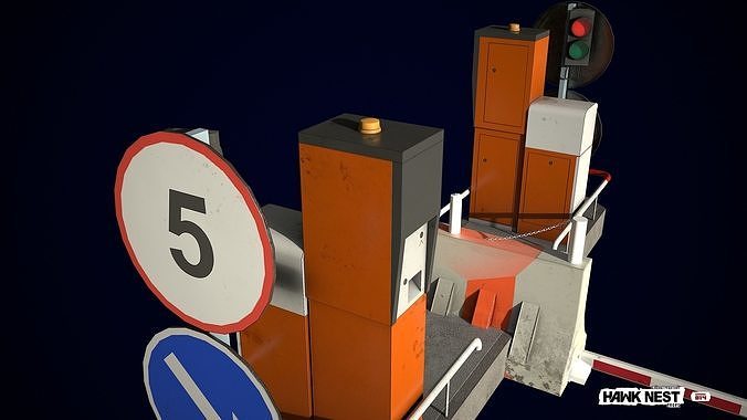 Parking Collection Low-poly 3D model 3