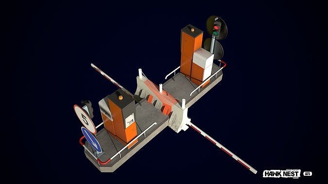 Parking Collection Low-poly 3D model 5