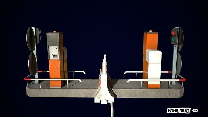 Parking Collection Low-poly 3D model 4