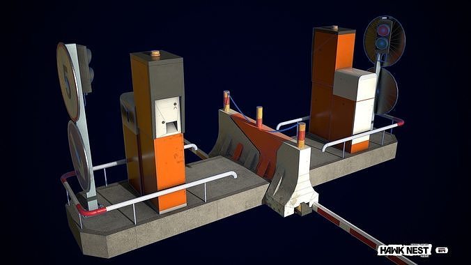 Parking Collection Low-poly 3D model 6