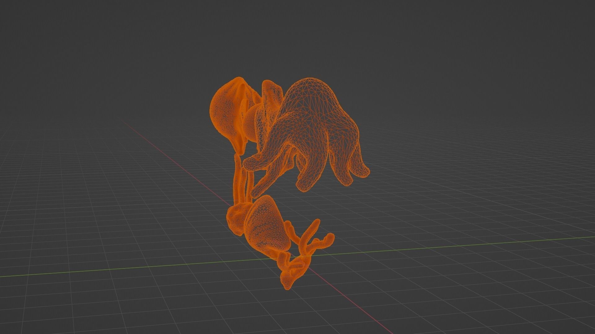 10 cartoon marine 3D icons with 3D Editable Lineart Low-poly 3D model_63