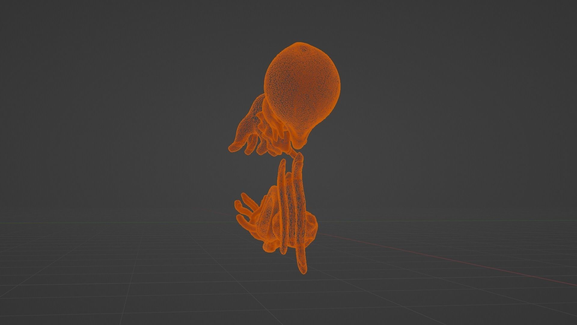 10 cartoon marine 3D icons with 3D Editable Lineart Low-poly 3D model_54