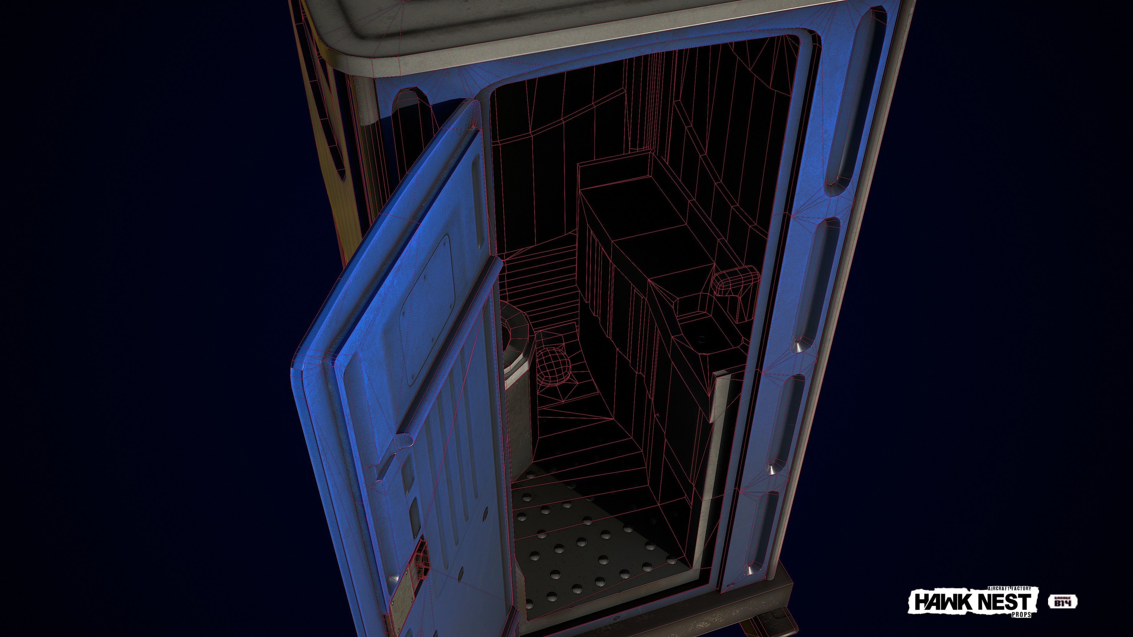 Portable Toilet Low-poly 3D model_2