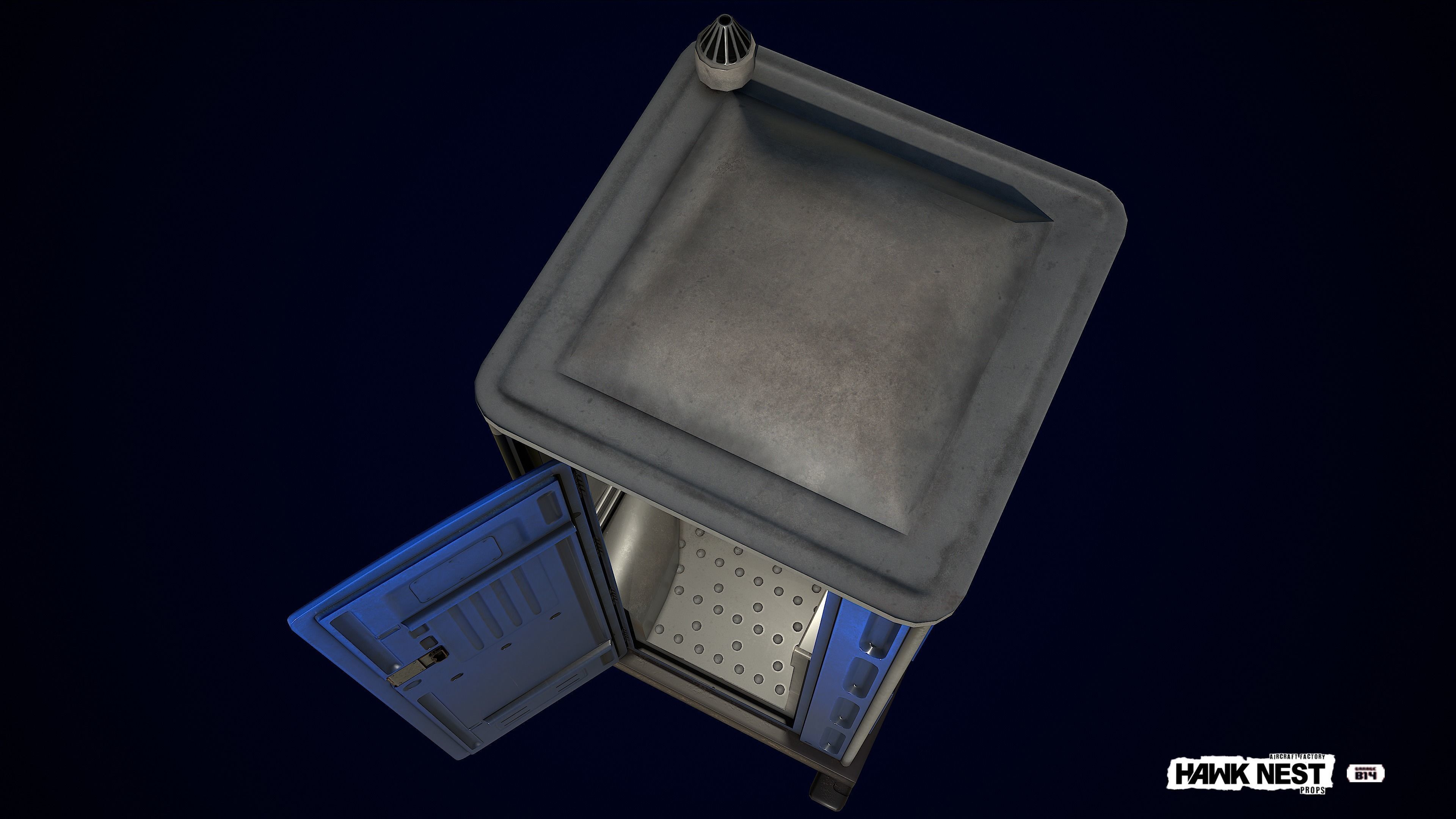 Portable Toilet Low-poly 3D model_4